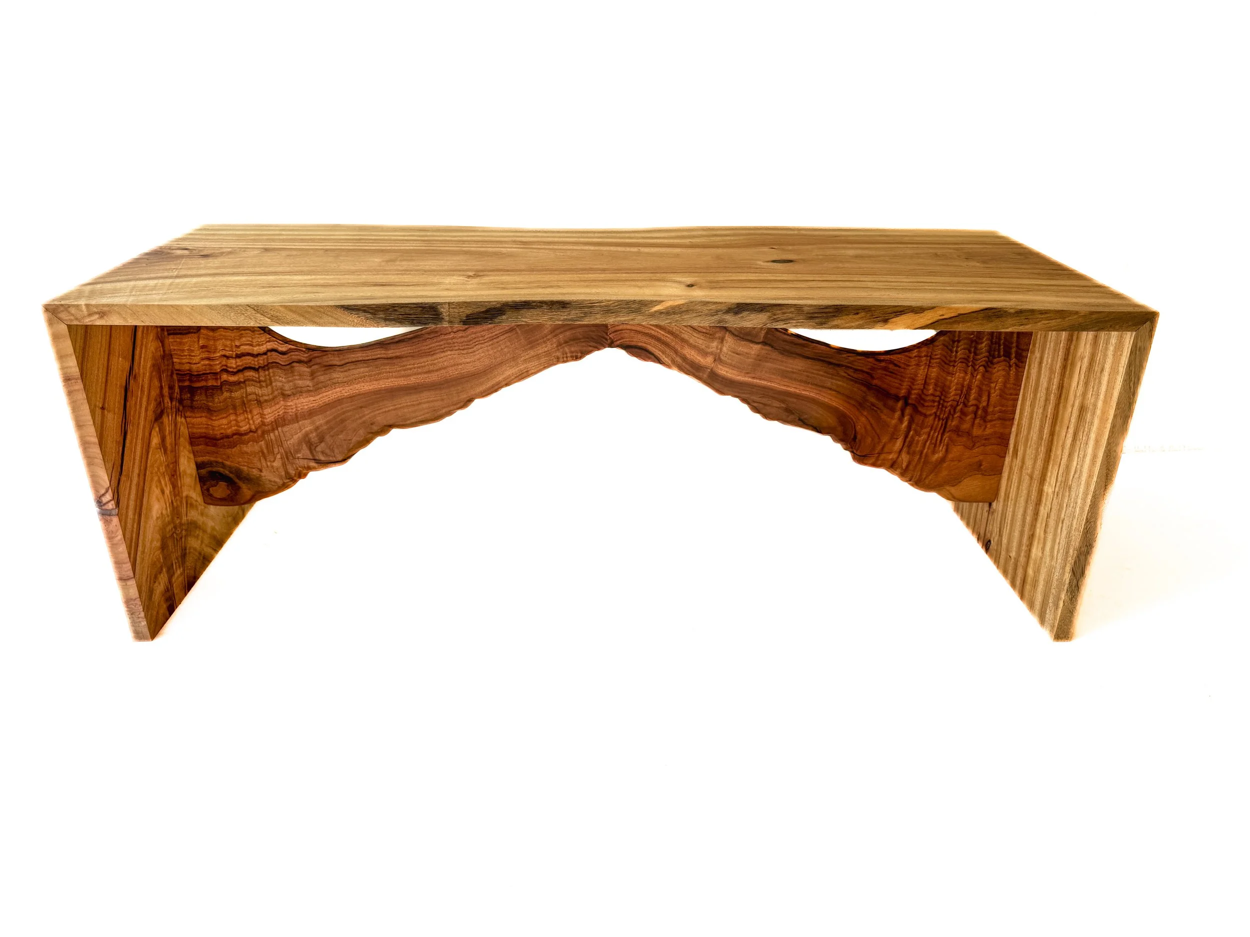 Camphor Benches Book Matched Pair