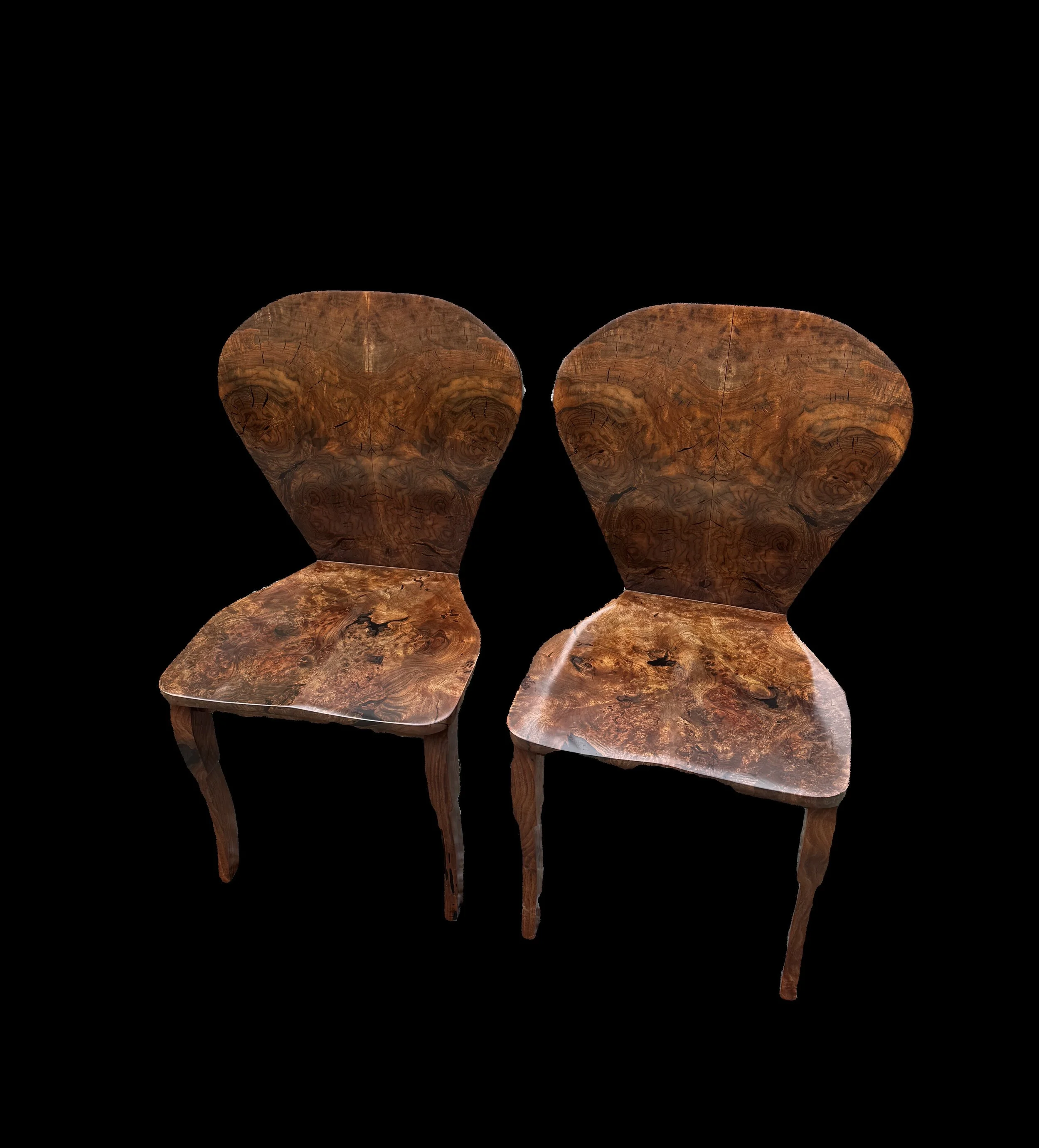 Black Walnut Burl Chairs