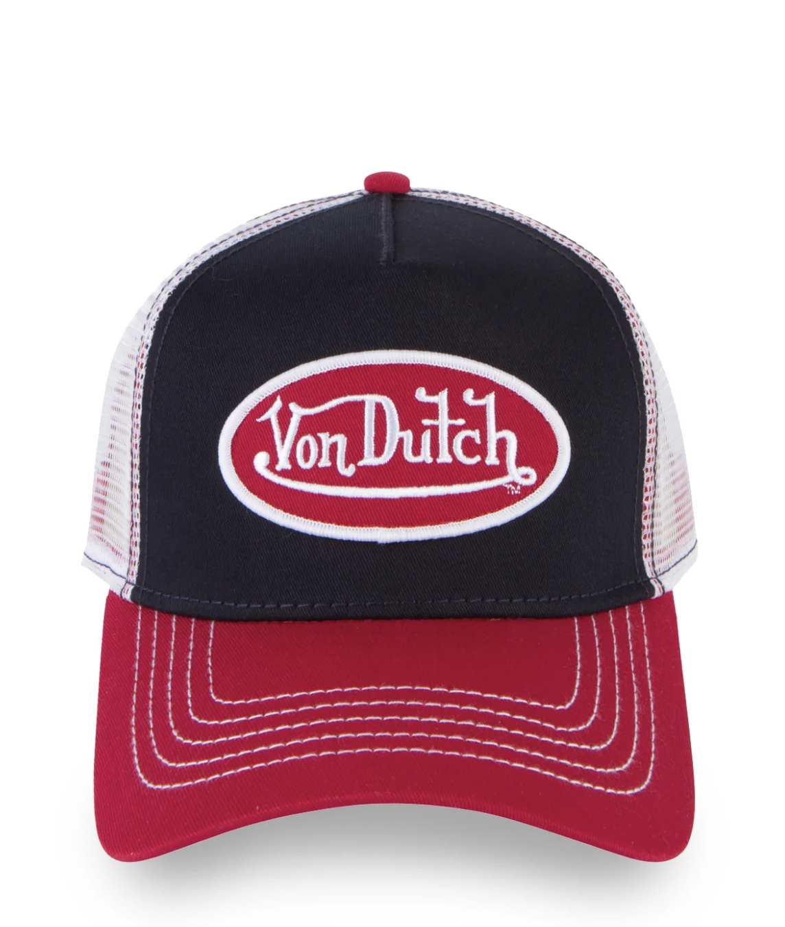 NAVY WITH RED TRUCKER