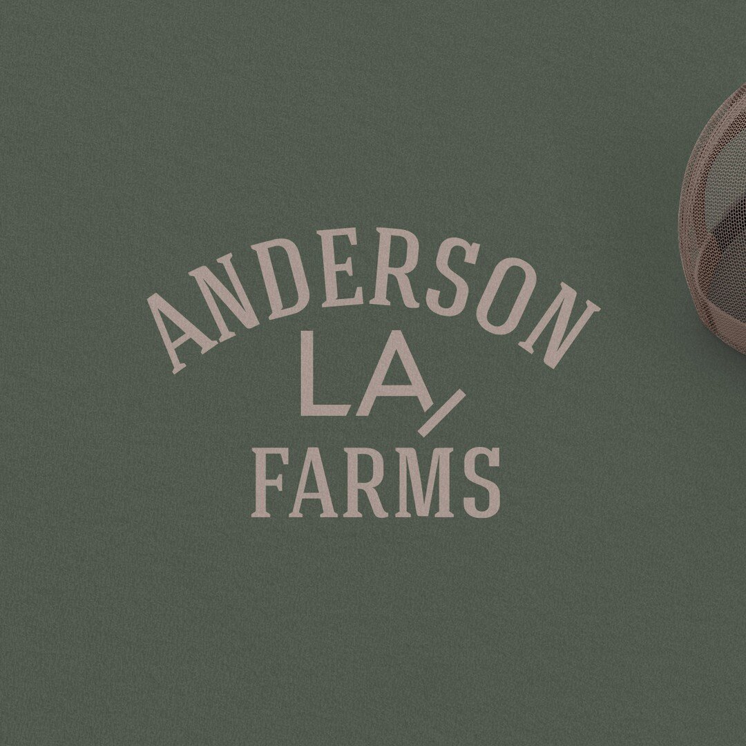 Ronnie Anderson, a cattleman in Ethel, Louisiana, requested a logo for his farm inspired by the farm brand he uses on his cattle. His wife sketched the logo she wanted to see, but I still saw room to explore. I used a condensed san-serif font inspire