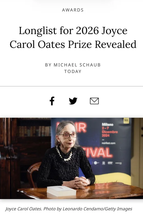 Longlisted for the 2026 Joyce Carol Oates Prize! — Andrew Porter