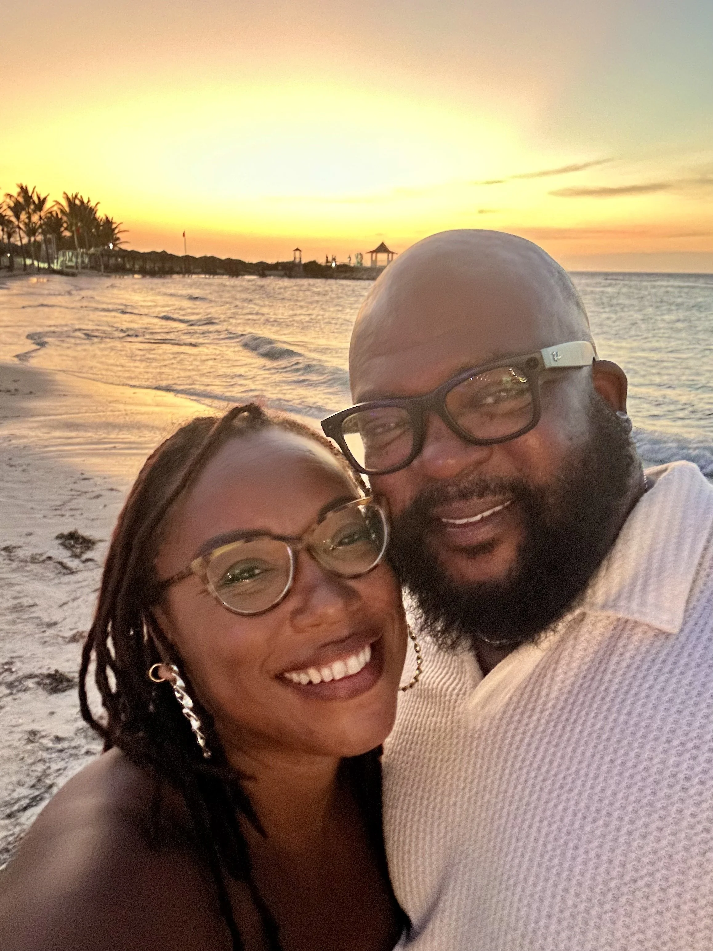 addy & Terry on the beach