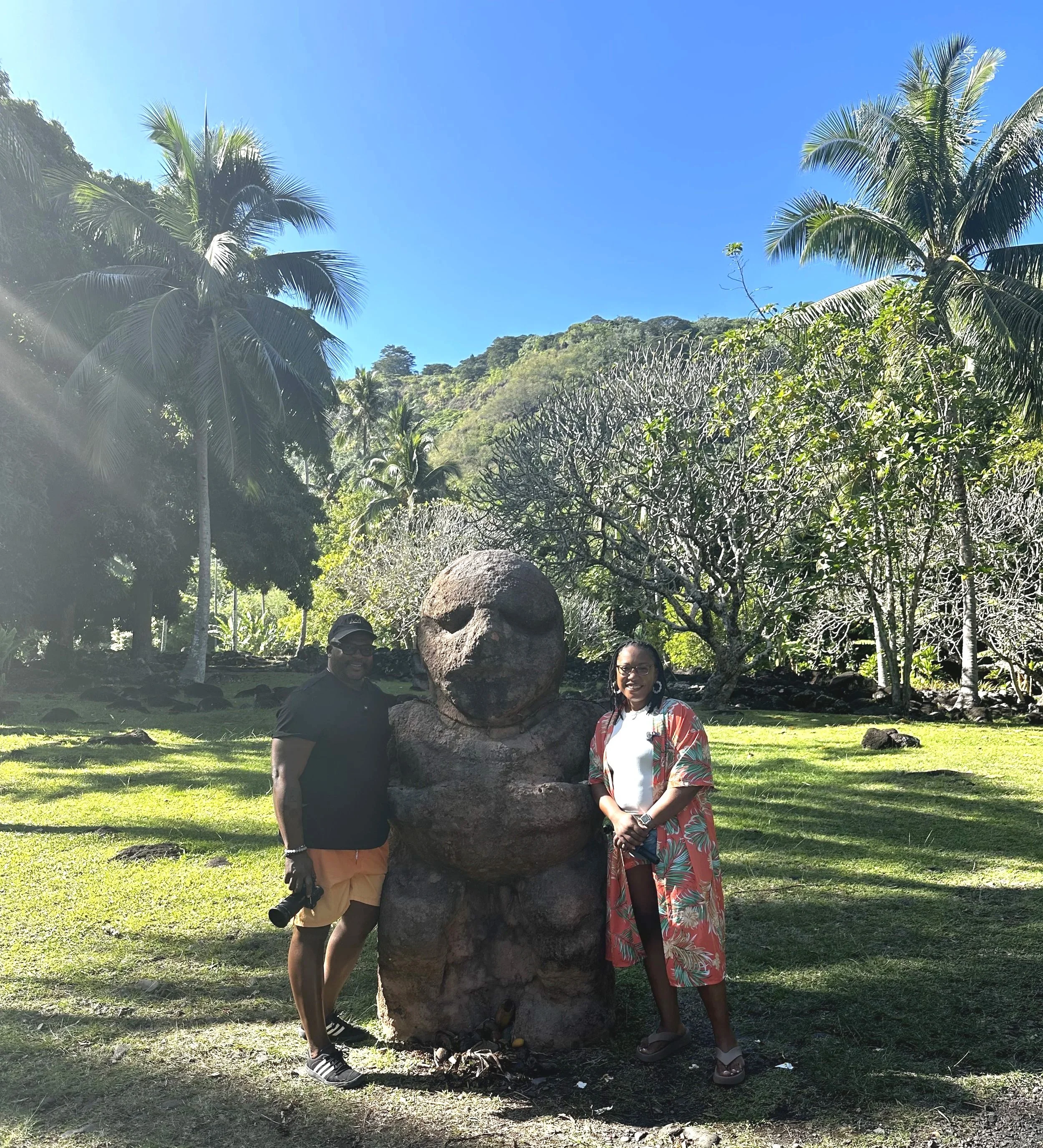 addy and Terry at a marae