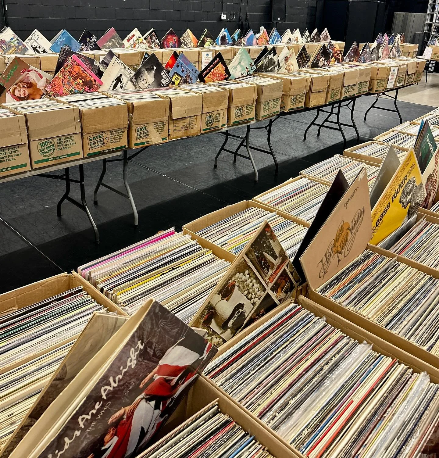 🪐Today is the day🪐 We&rsquo;re counting 25,000 records. See you at Westside Theater and thanks to our 💥POWER TEAM💥 for helping us load in this massive haul!