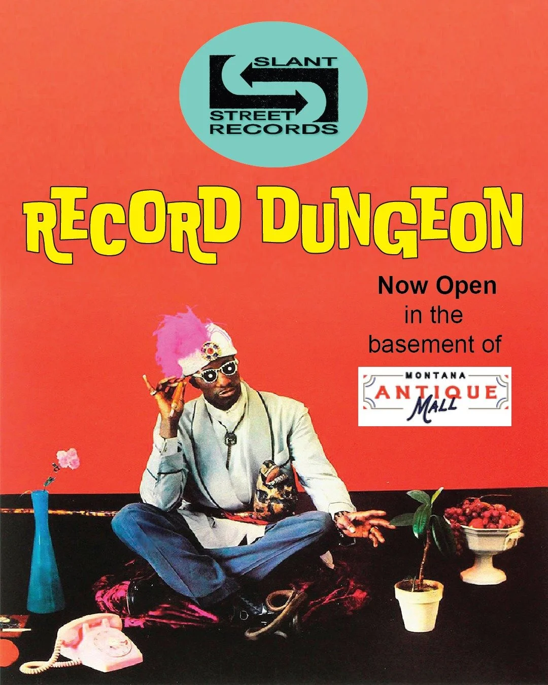 Now Open! at The Montana Antique Mall. An abundance of cheap records. Visit Booth 29 - in the basement...where the spiders are.