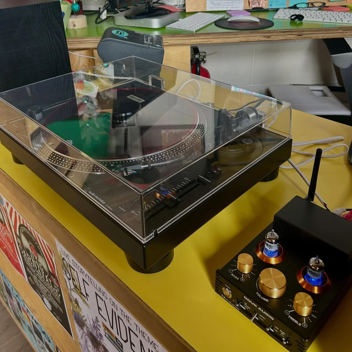 Absolutely killer and clean used stereo + upgraded turntable complete setup going out at Slant. Excellent sound that would be perfect for an apartment or living room. Everything tested and cleaned. Super deal at $575 (Retail would be $850+). Message 