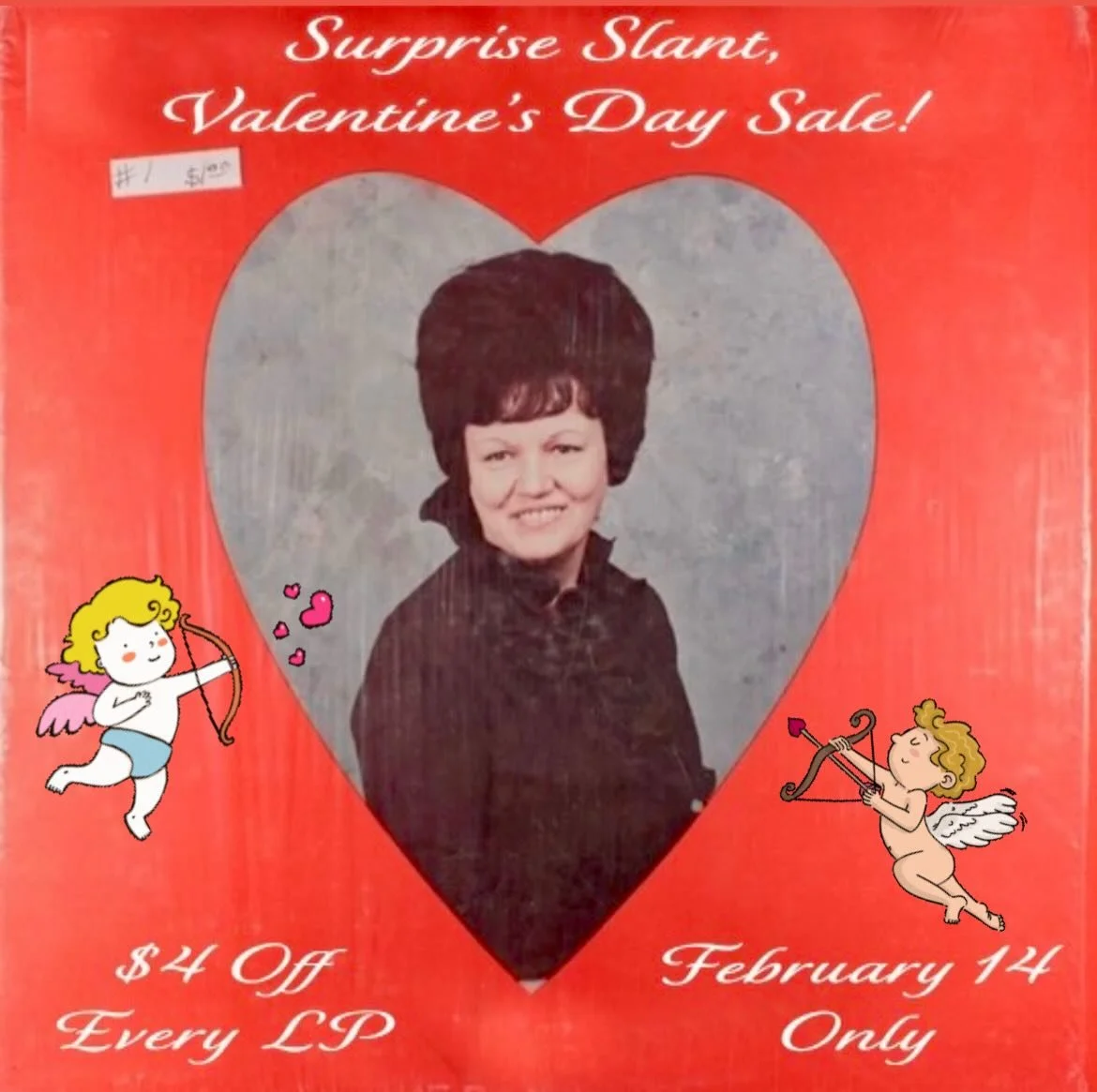 ‼️Surprise‼️ A sweet &lsquo;lil Valentine&rsquo;s treat for ye! All records are $4 off this Saturday, Valentine&rsquo;s Day. 😍