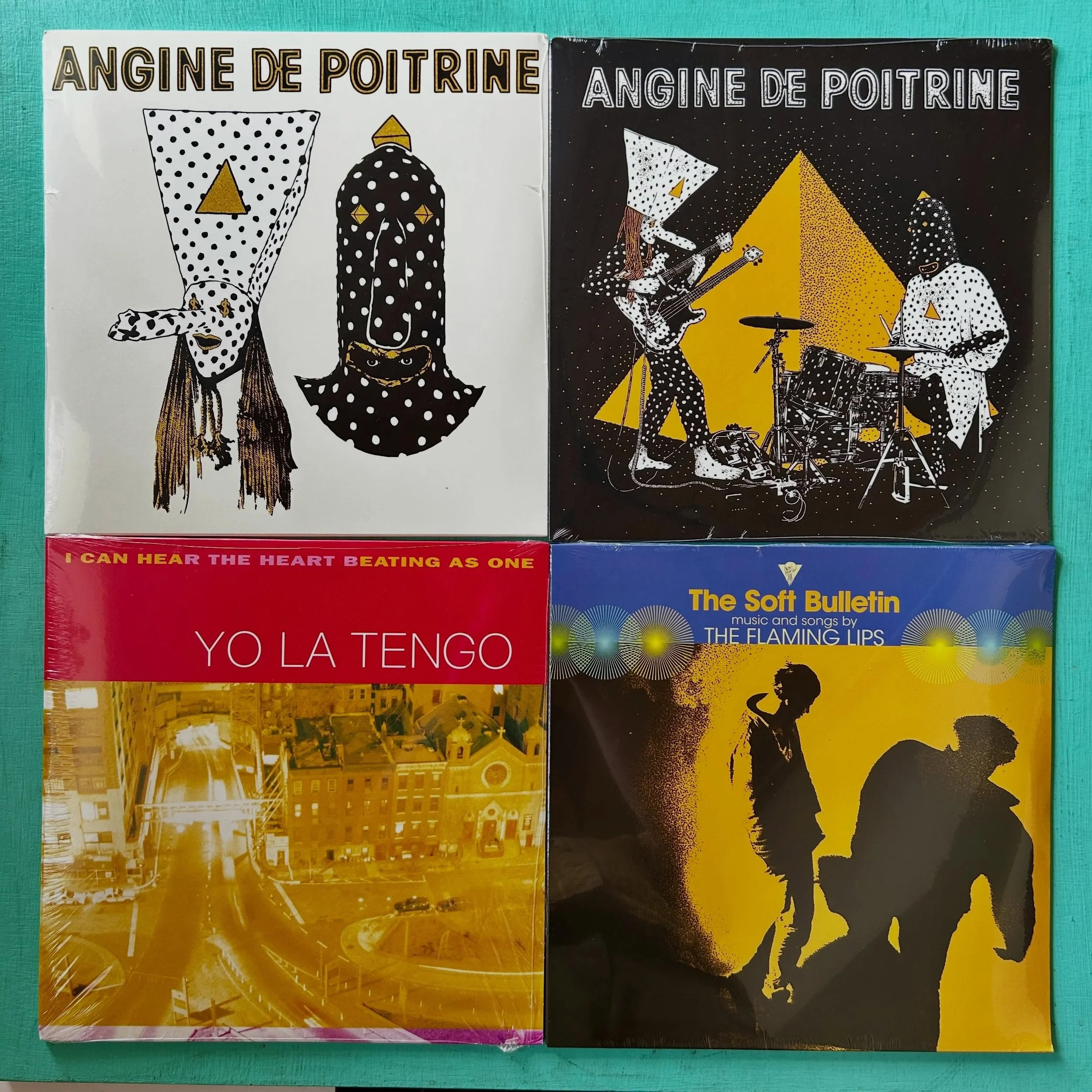 Sealed LPs heading out at Slant. 😎