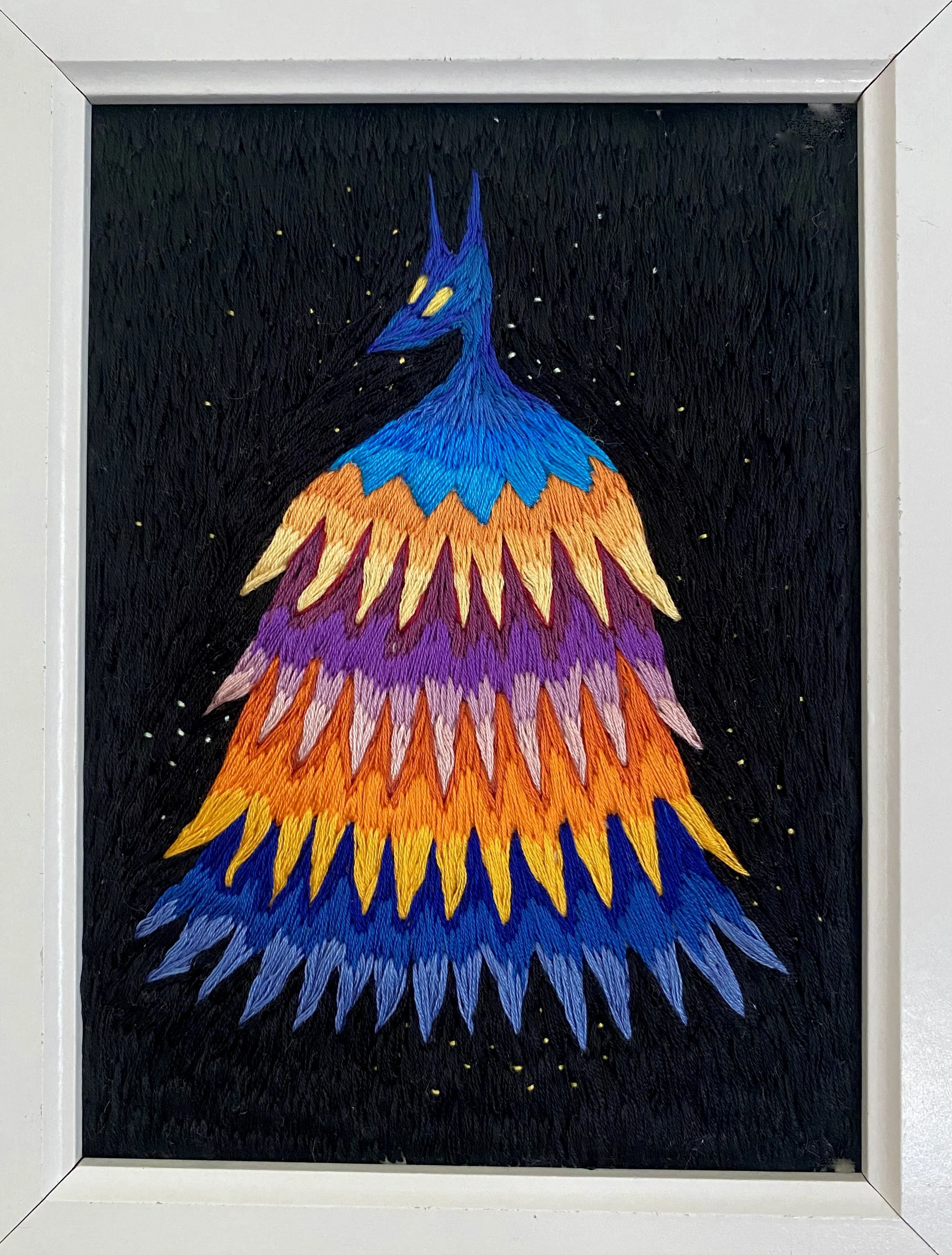 'wide eyed at the void, which is all of a sudden you', embroidery on calico fabric, 2025