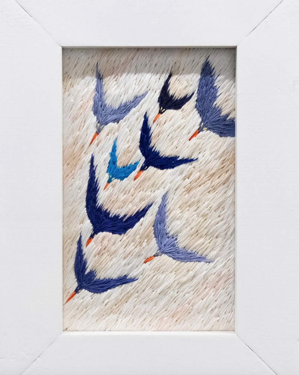 ‘I’m somewhere else now’, embroidery on calico fabric, 2025