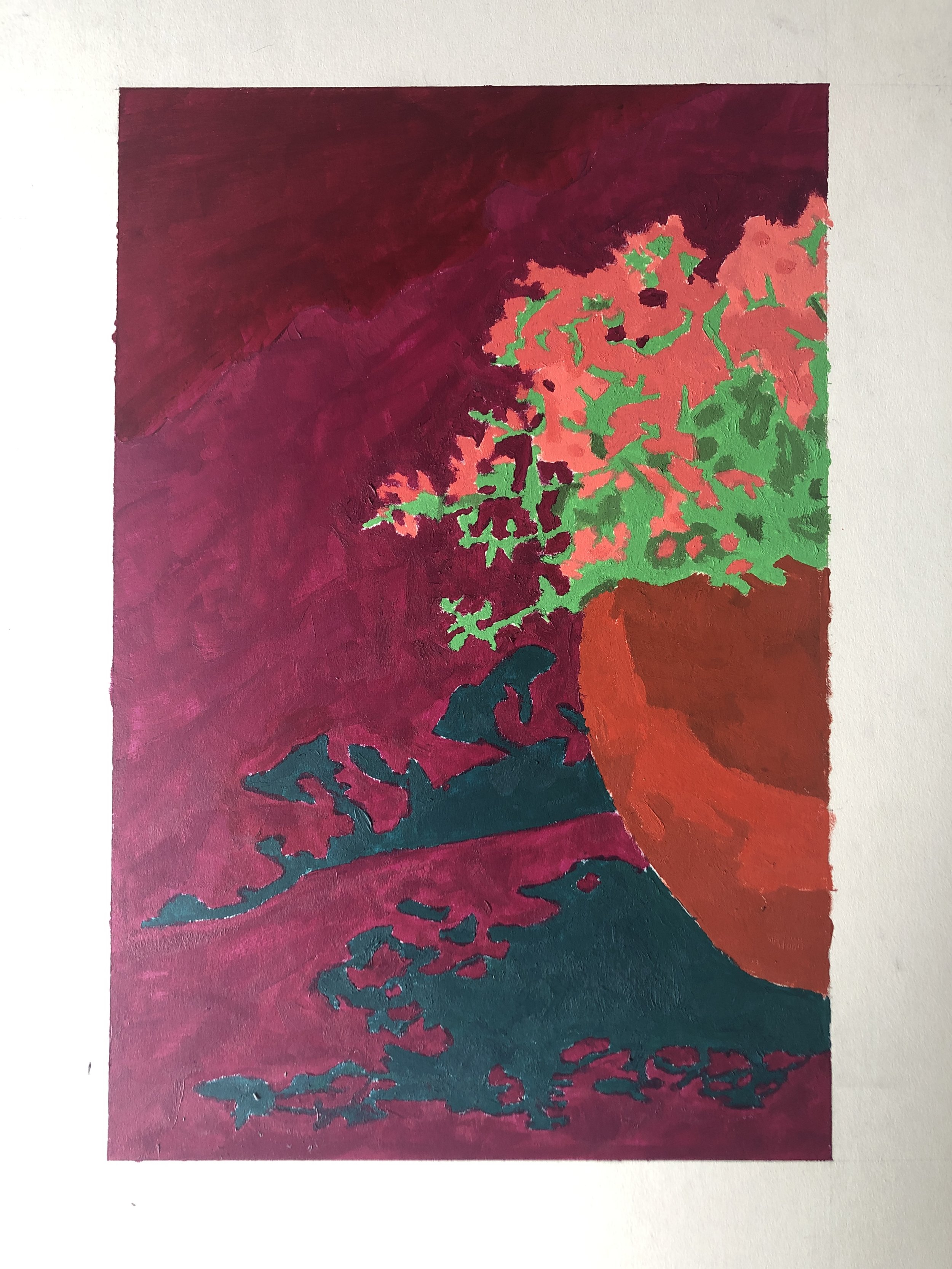 Print/Color Exploration. Done in Acrylic Paint and Marker