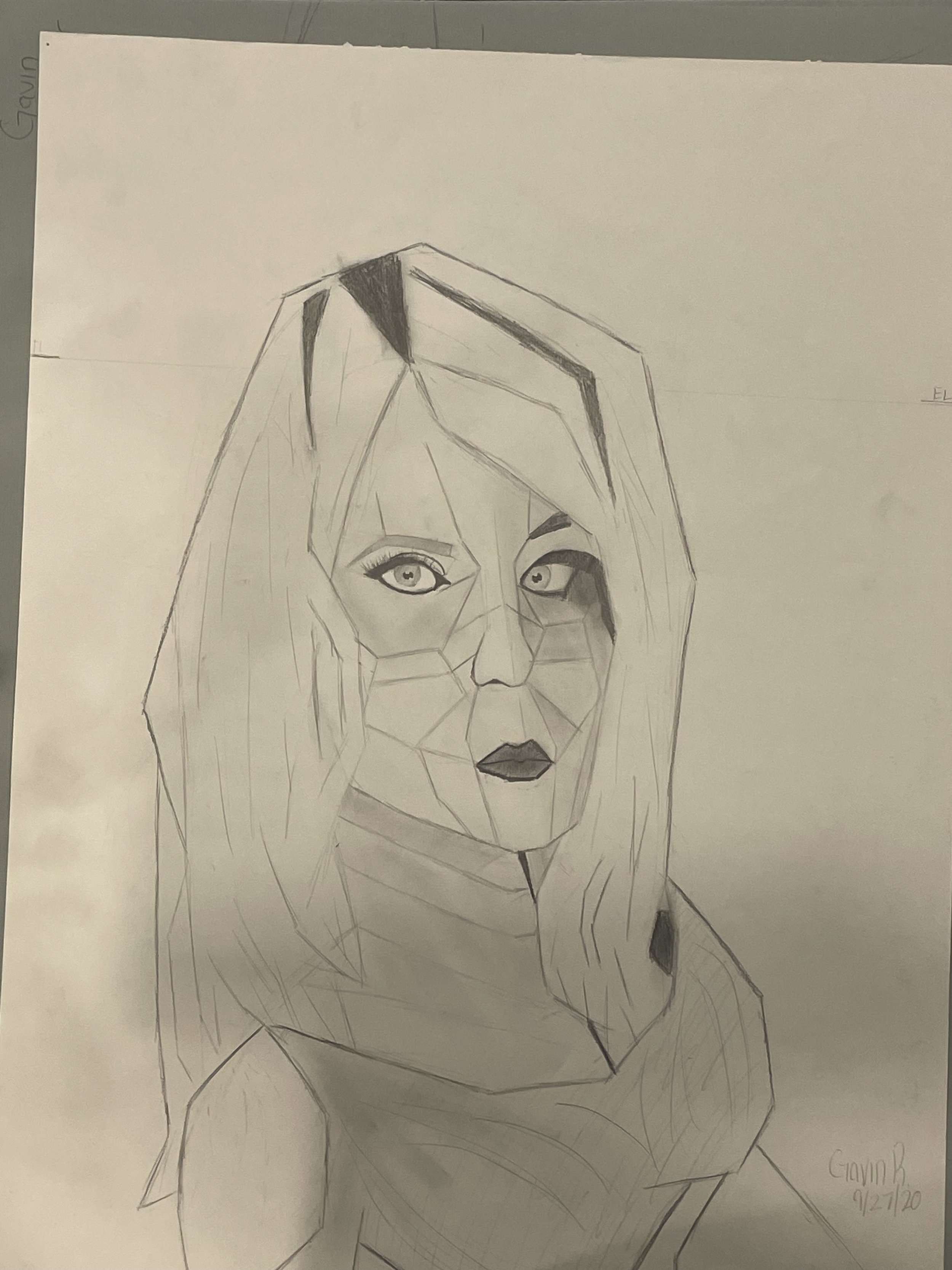 Cubism Portrait Project. Done in Pencil/Graphite