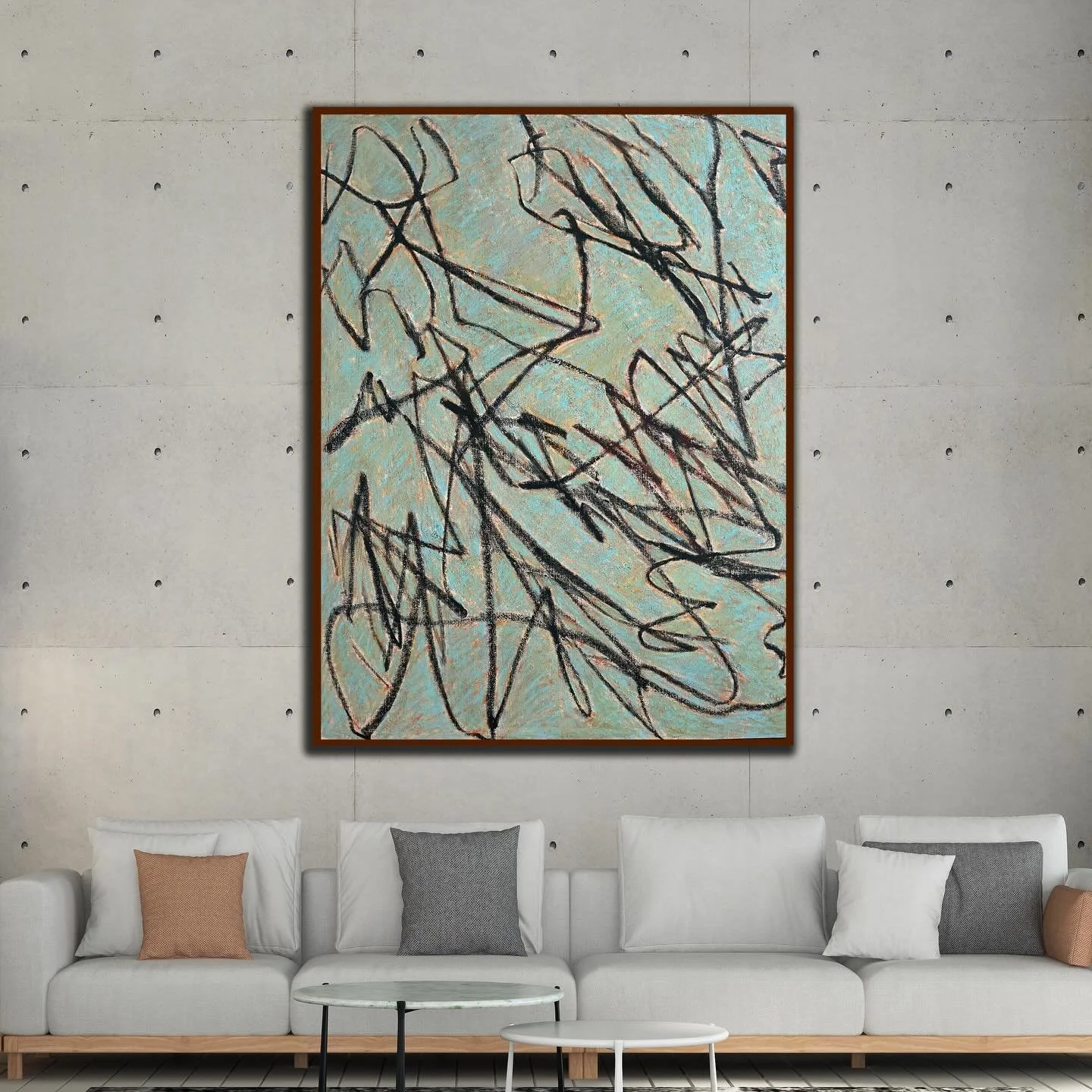 This new painting is titled &ldquo;Mint&rdquo;.
.
#artwork 
#abstractart 
#mint