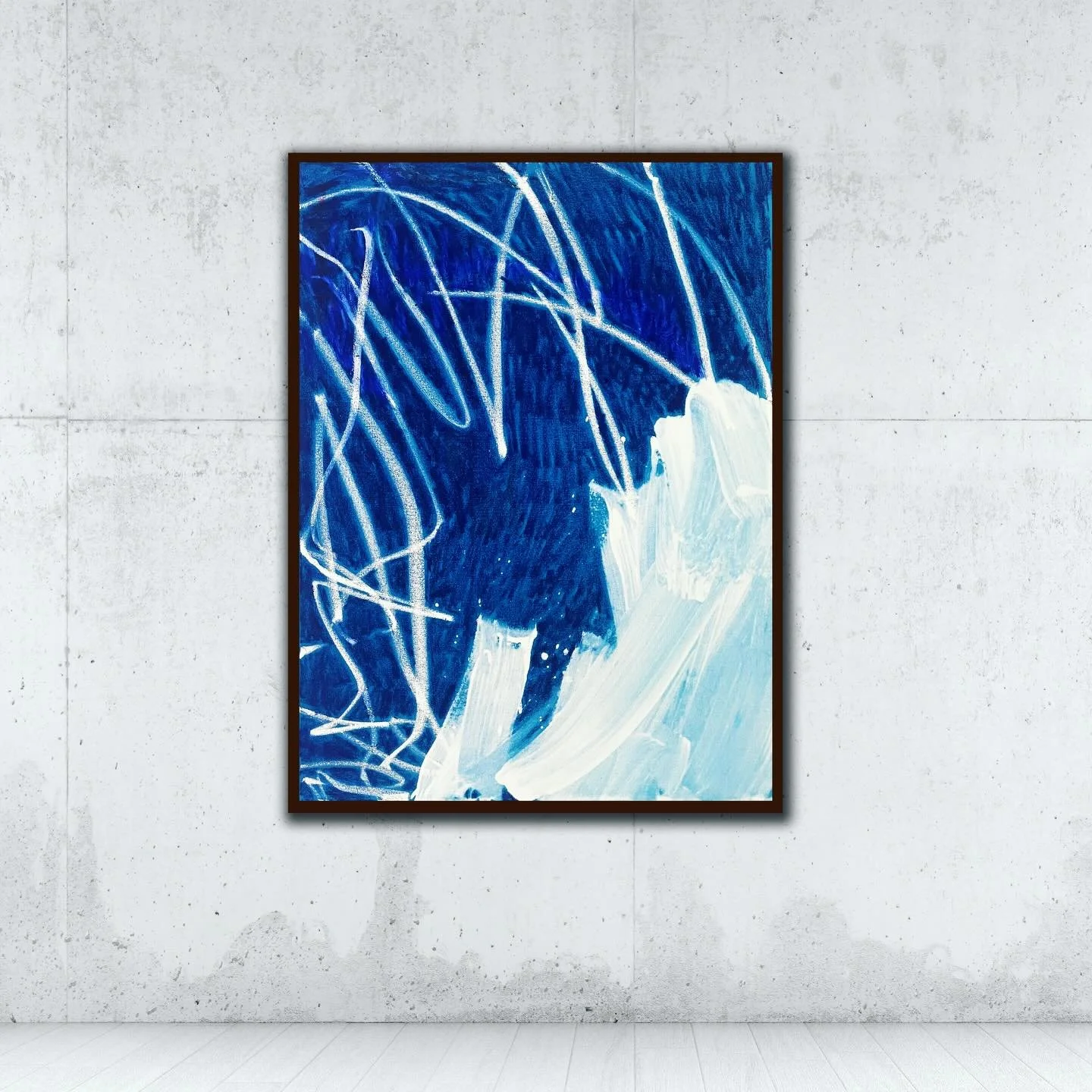 I&rsquo;ve started to paint outdoors. It makes me wild. This one is &ldquo;Wave 3&rdquo;.
.
#abstractart 
#art 
#abstractpainting