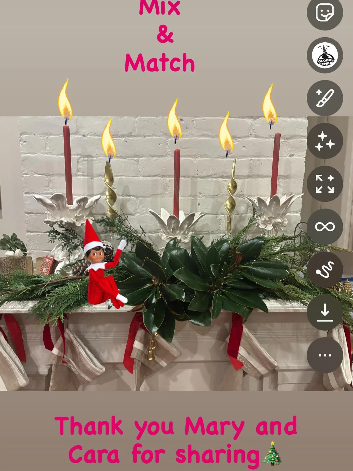 Mix and Match!  Thank you Mary and Cara for sharing🎄🌸💕