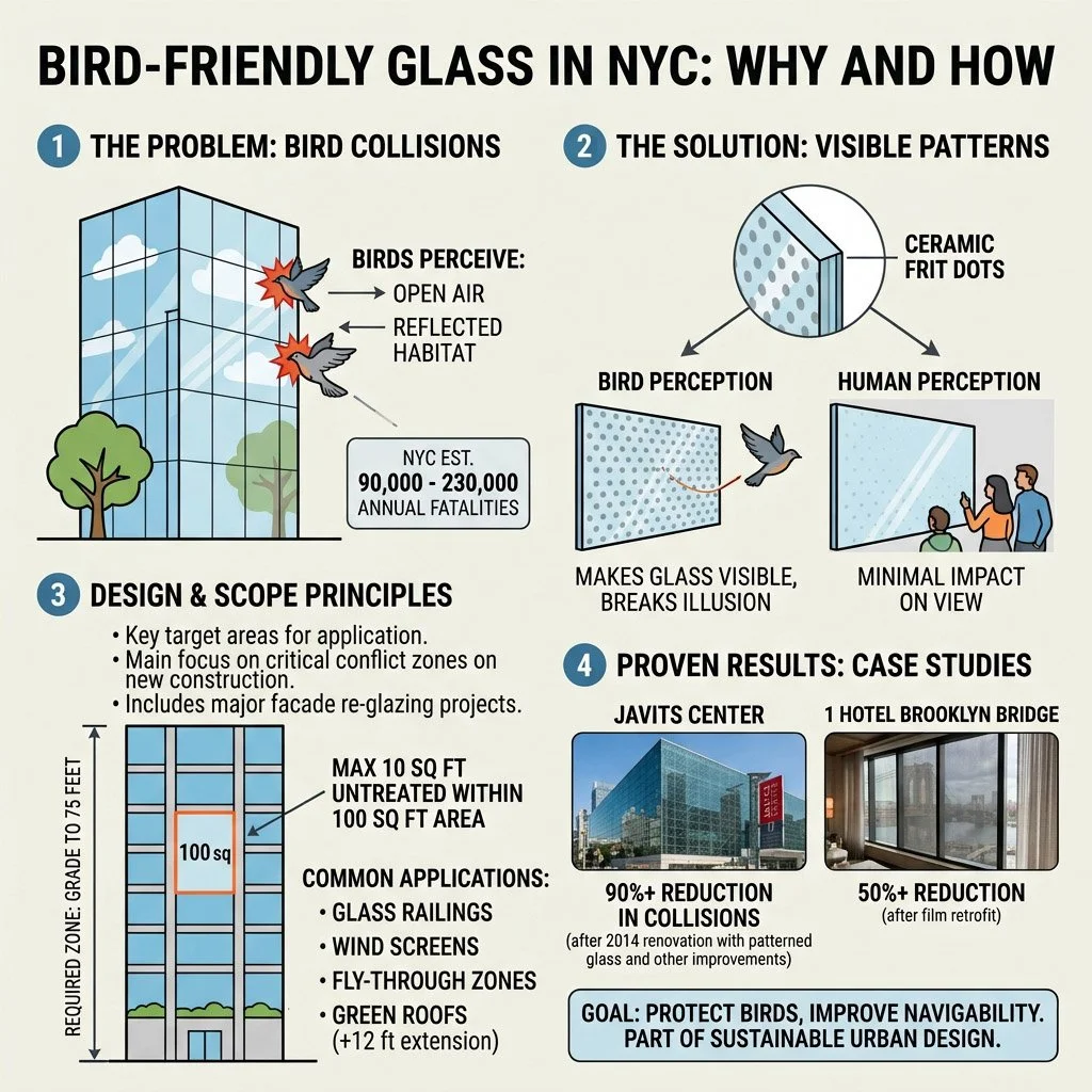 Why New NYC Buildings Have Dots on the Glass