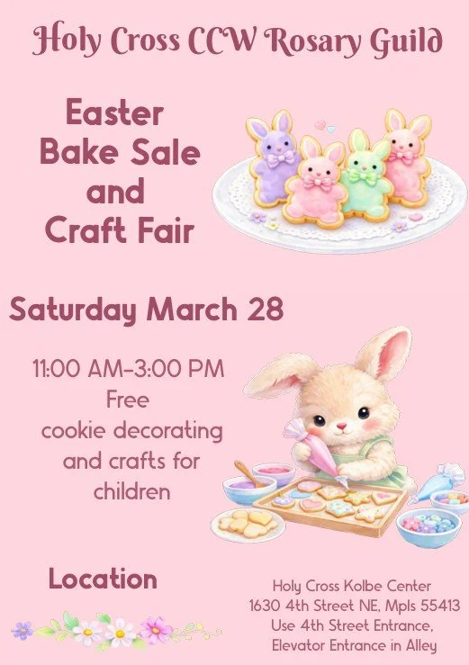 Easter Bake Sale and Craft Fair Saturday