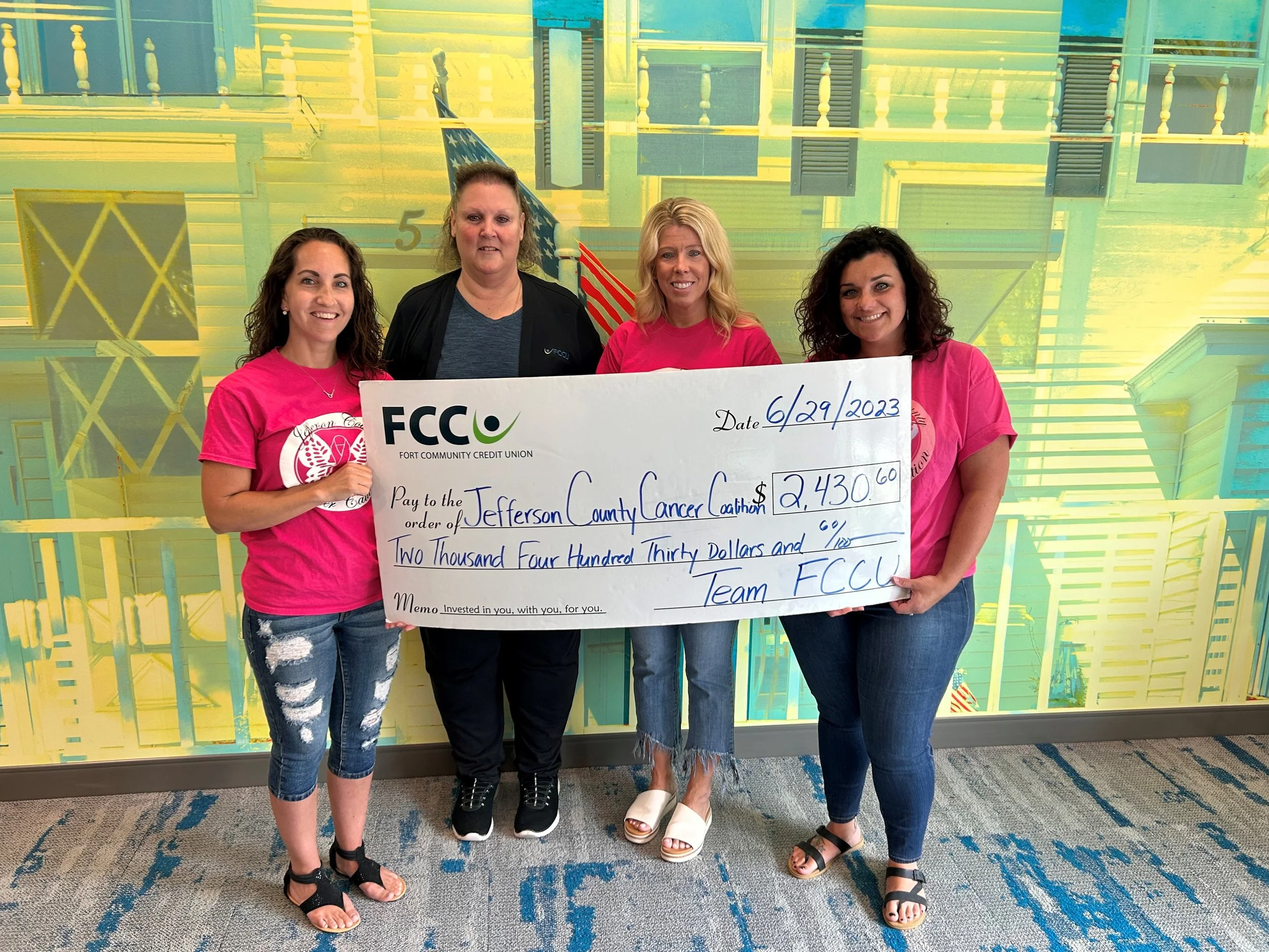 FCCU Cookout Proceeds Donated to Jefferson County Cancer Coalition