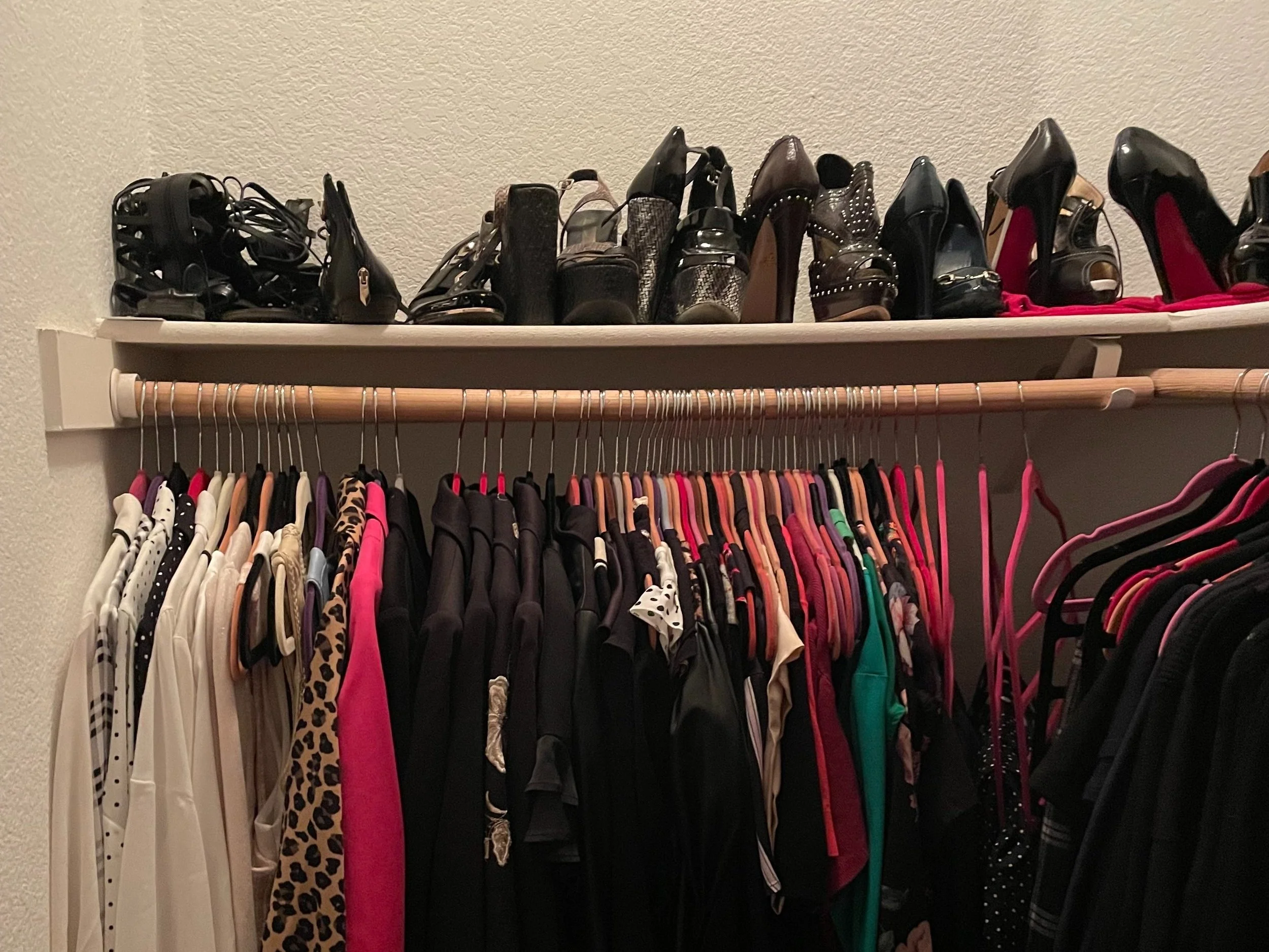 Organized womans closet. Heels 
