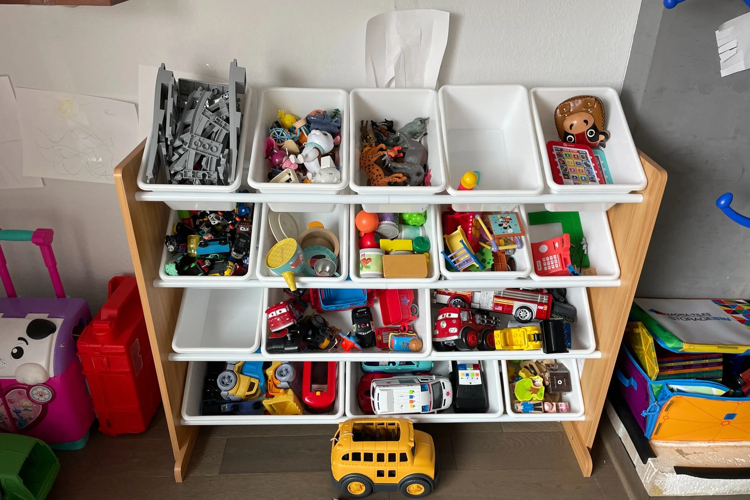 Toy Bin Organized 