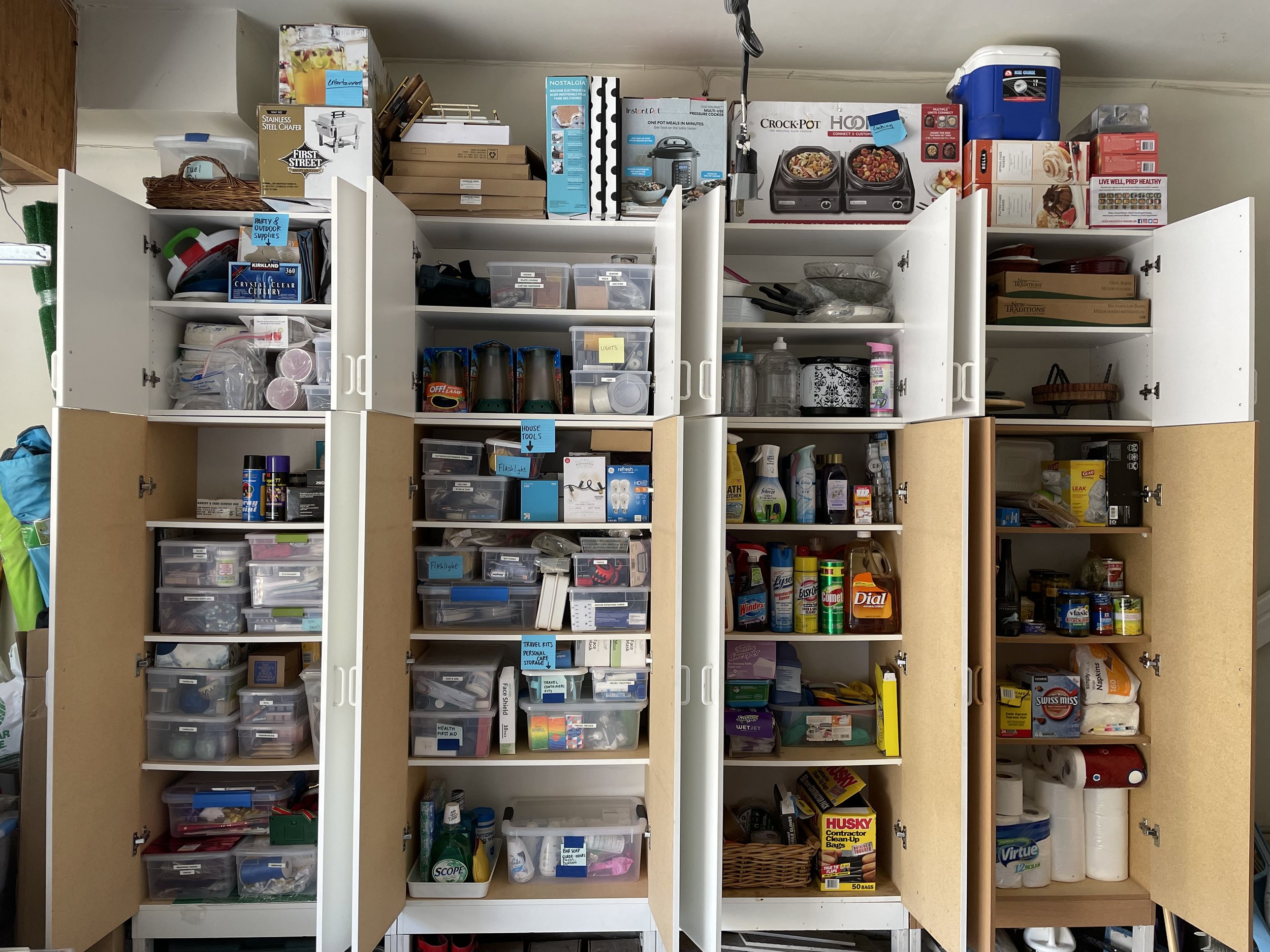 Organized Garage Cabinets