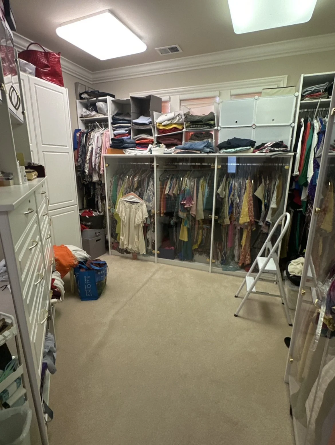 Walk-in Closet Before getting organized 
