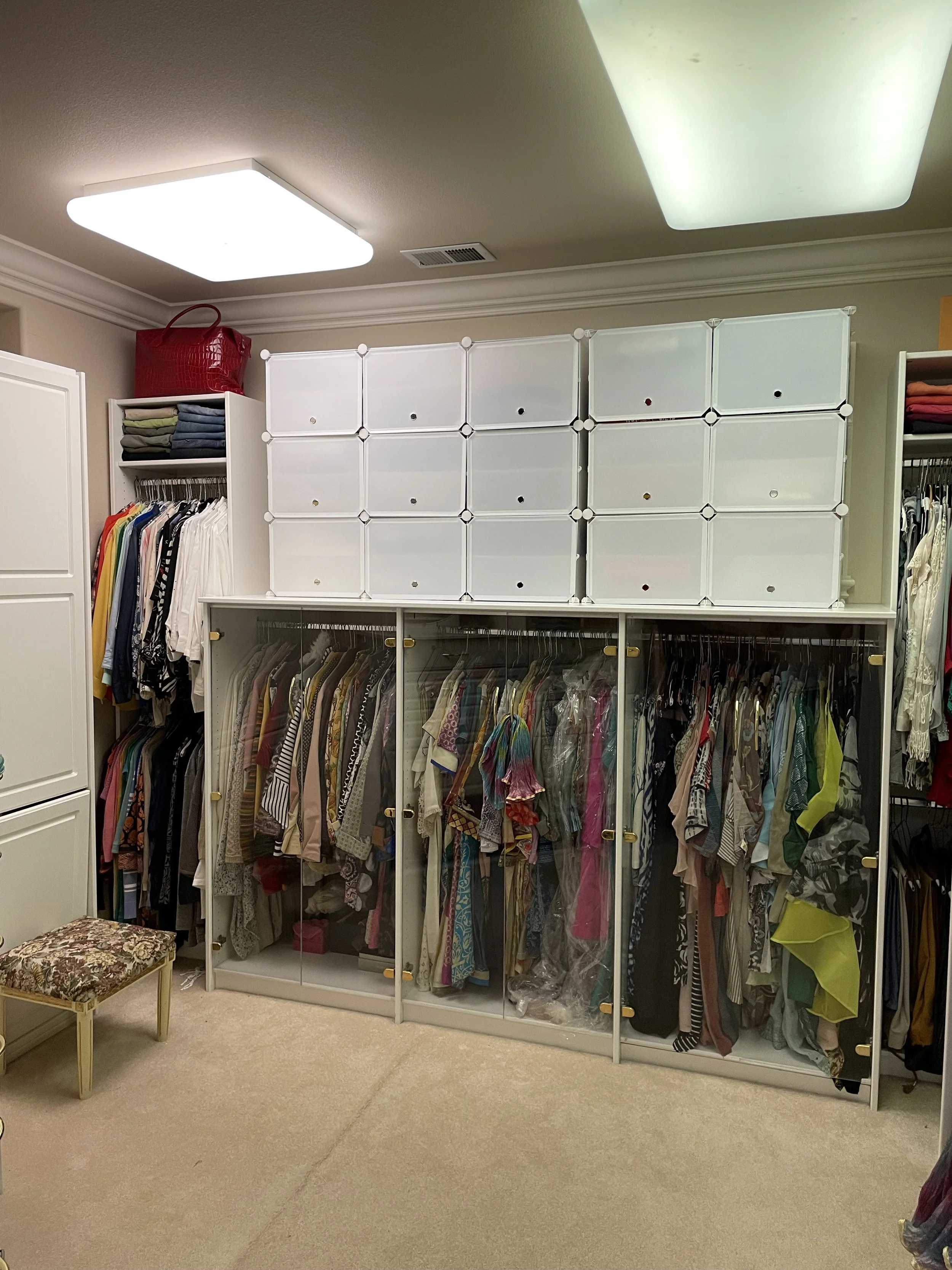 Walk-in Closet Organized by a professional organizer