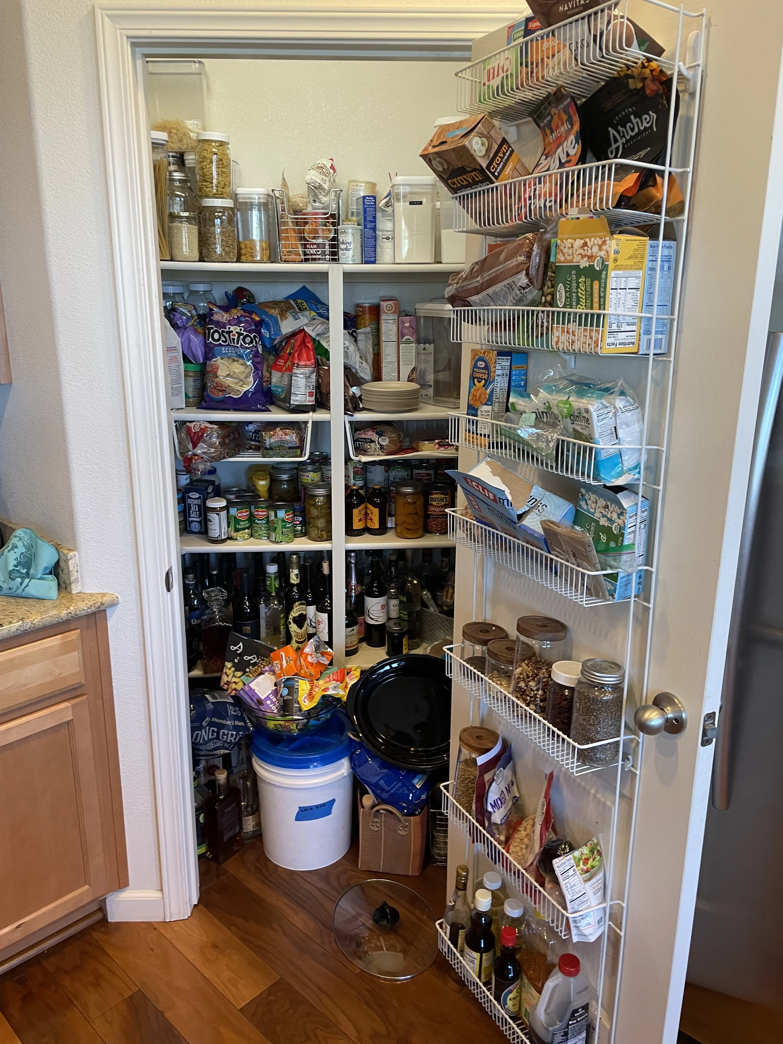 Messy unorganized Pantry