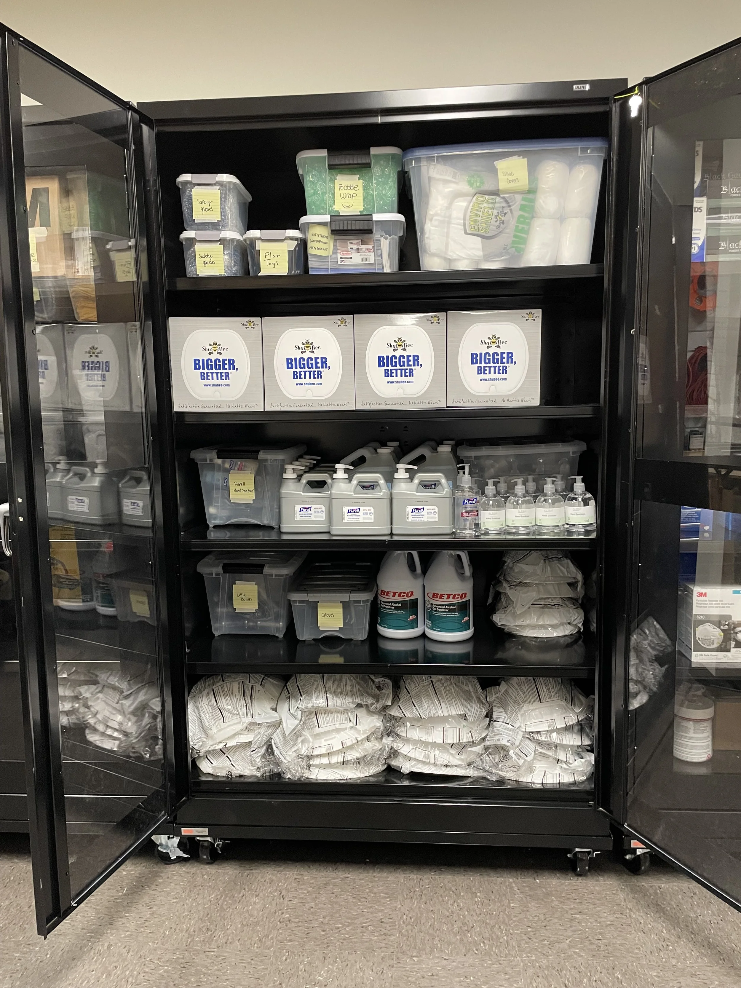 Organized office Supply cabinet