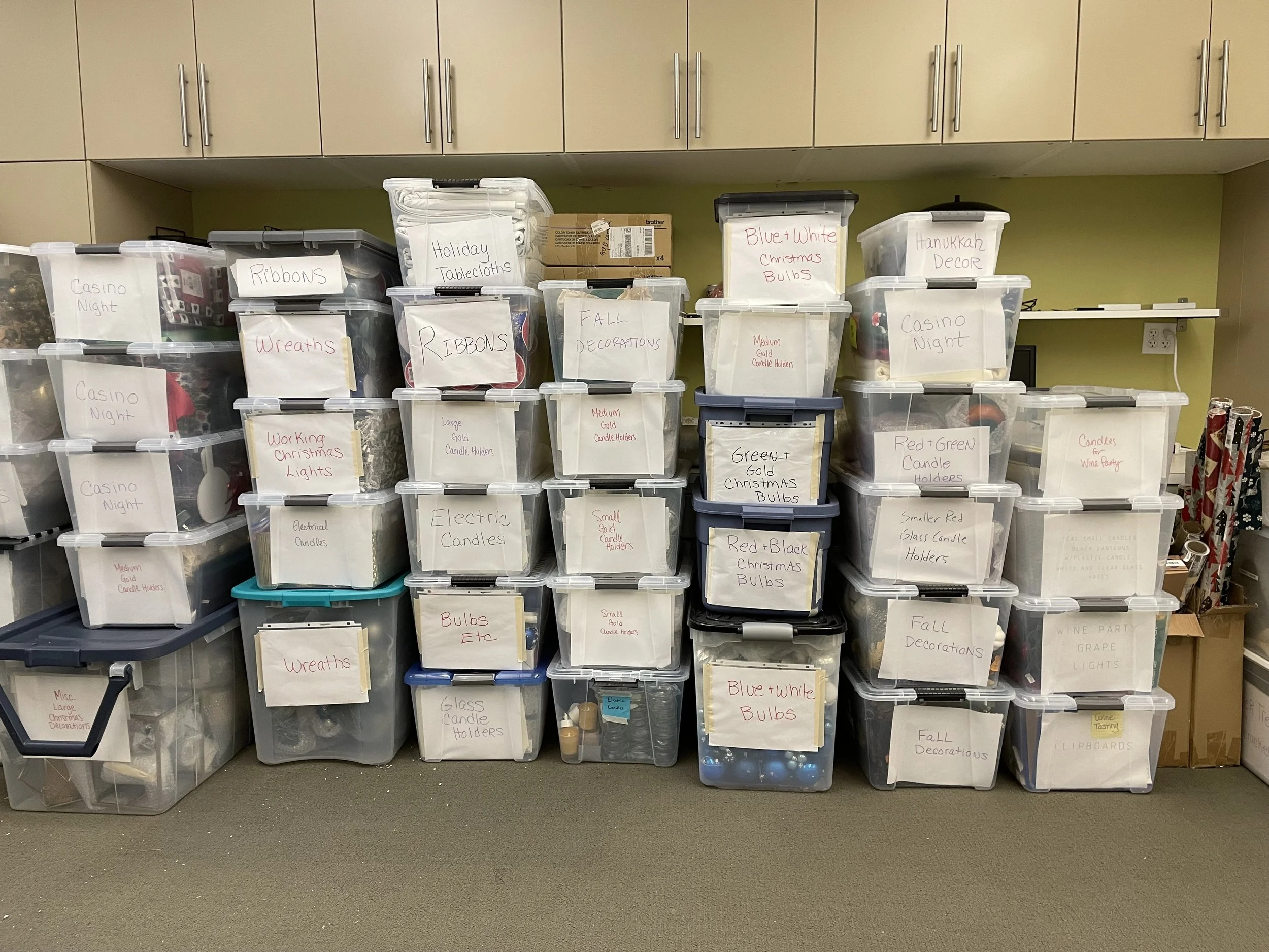 Organized Holiday office supplies