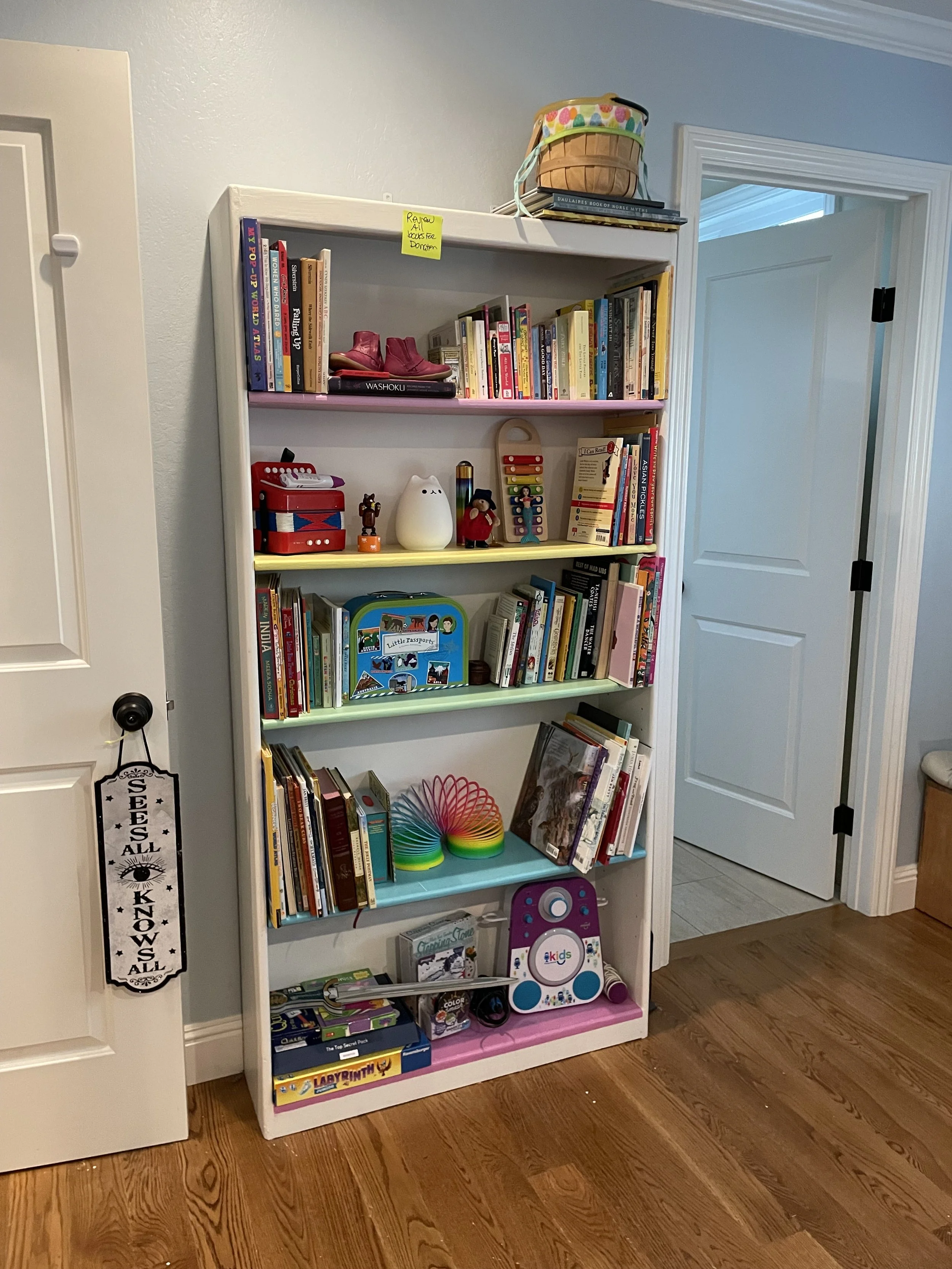 Organized Girls bookcase