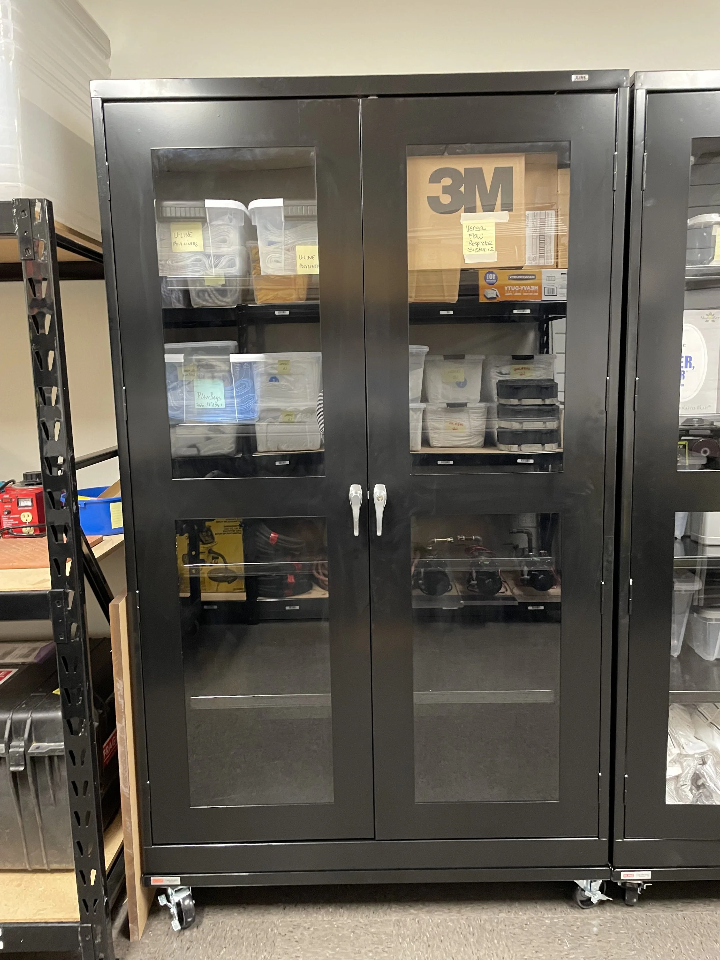 Organized office supply cabinet 