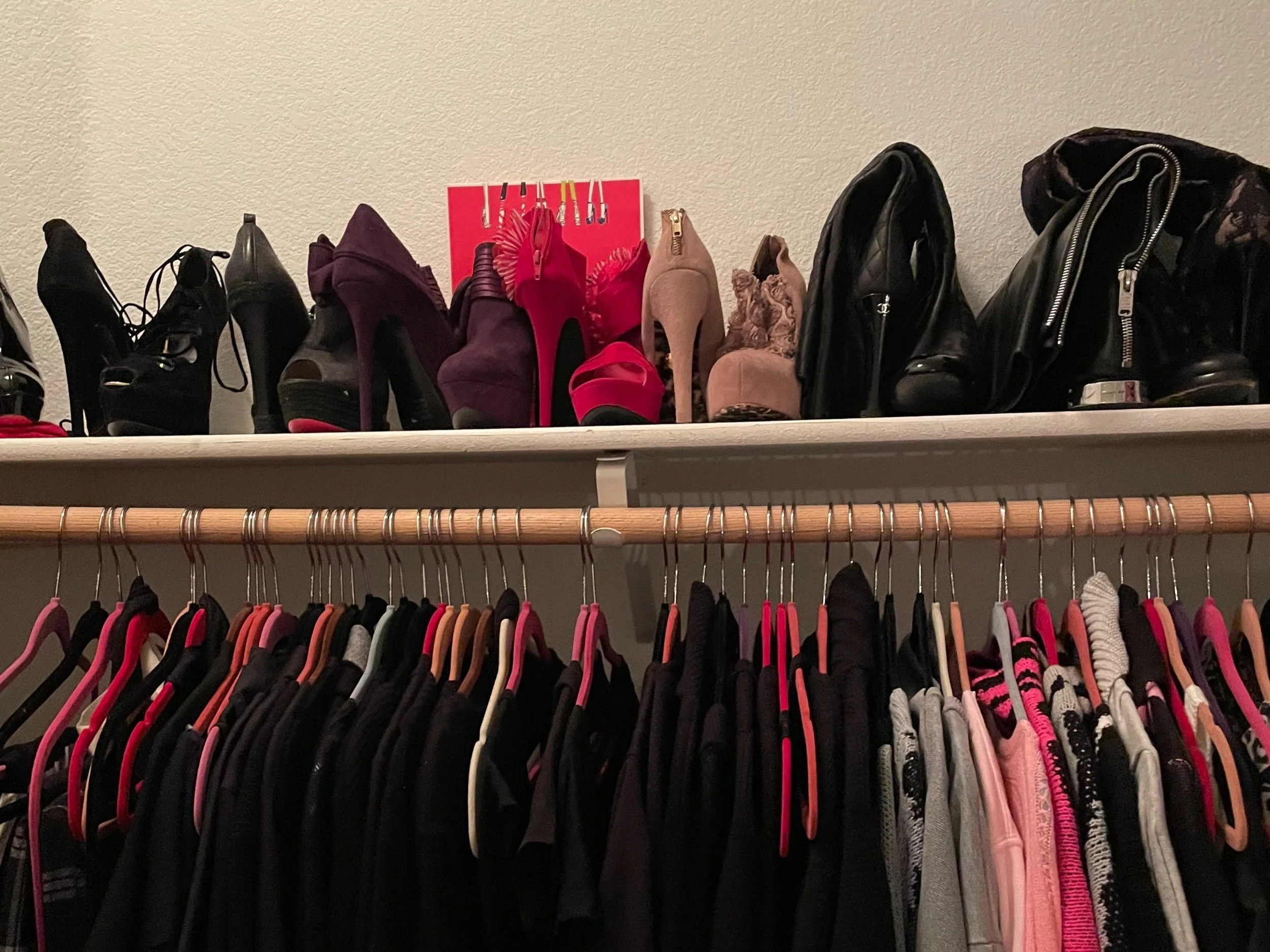 Organized Closet and heels 