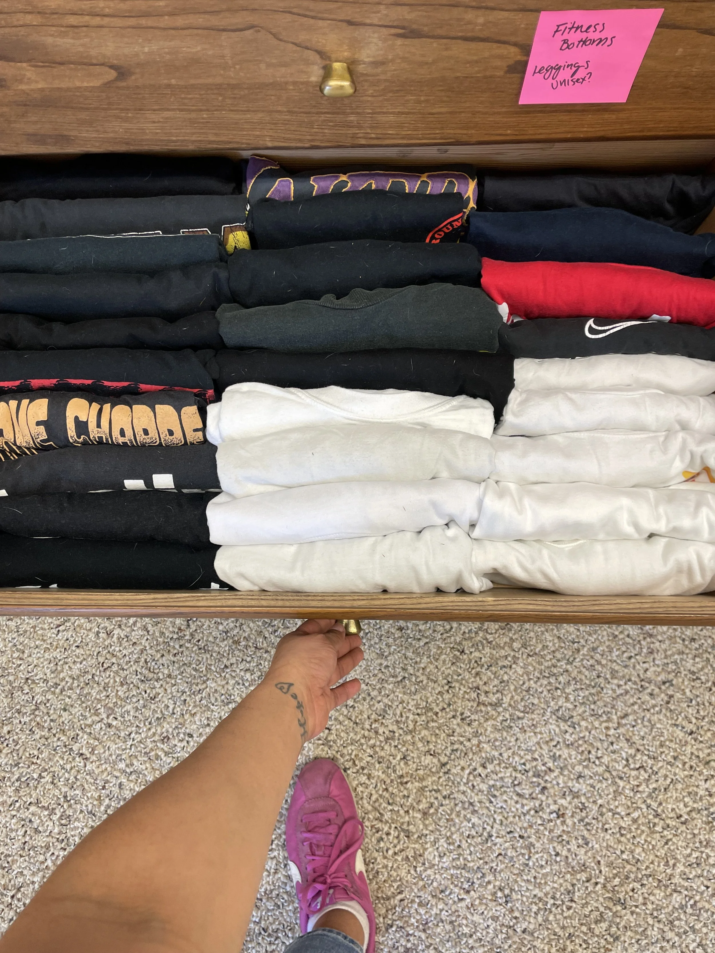 Organized T-shirt Drawer