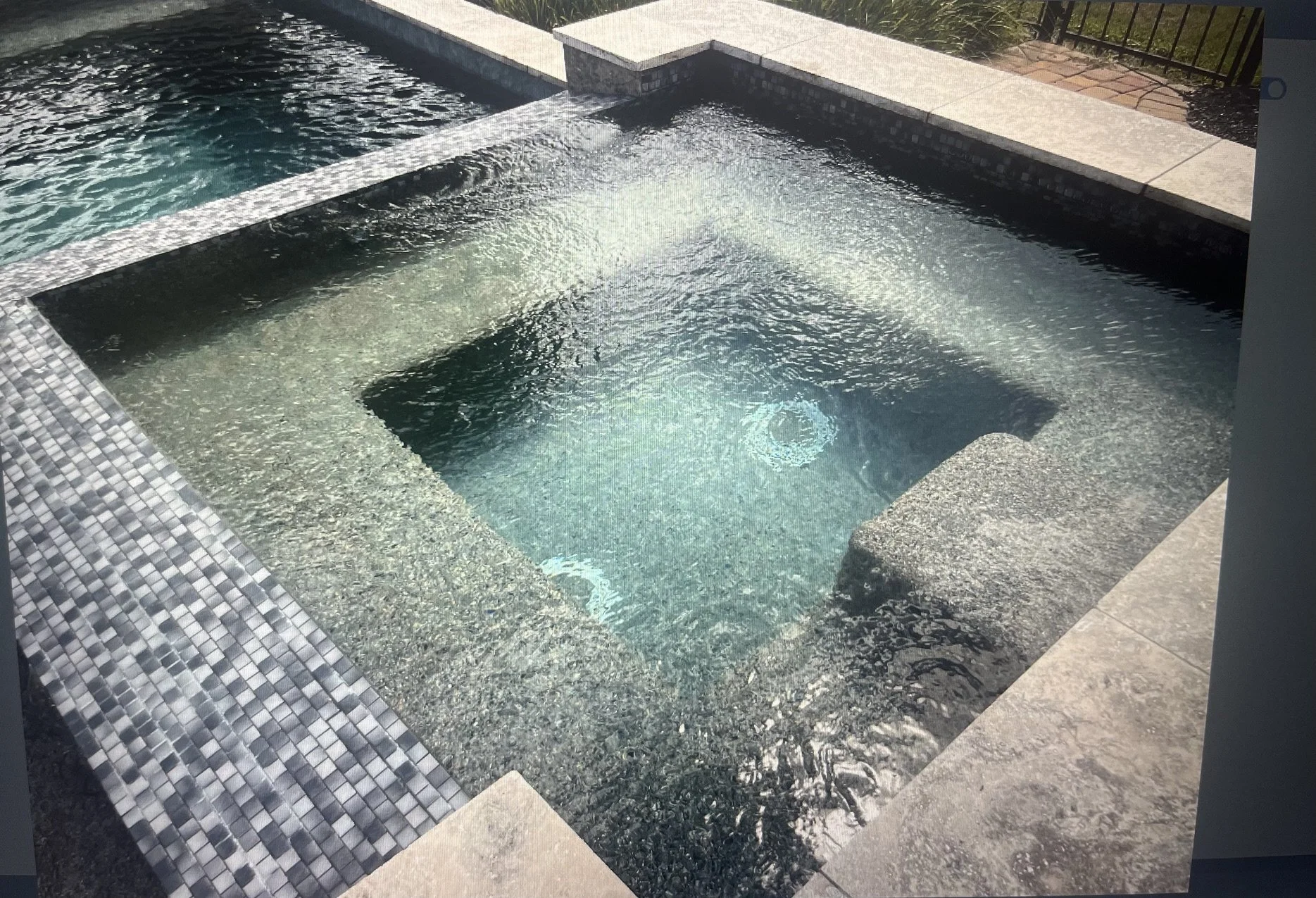 Spa before the tile was removed
