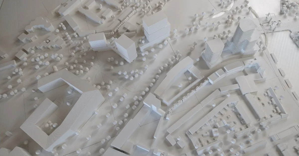 Maquette voor verkeershub Schipholweg