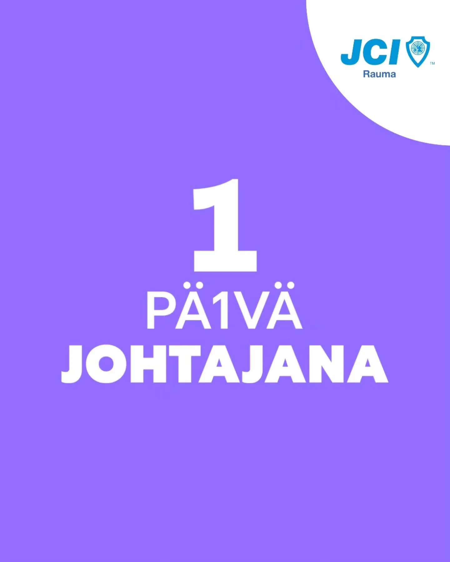 ✨P&auml;iv&auml; Johtajana tulee taas!✨

Rauman Nuorkauppakamari j&auml;rjest&auml;&auml; t&auml;n&auml;kin vuonna upean mahdollisuuden nelj&auml;lle 16&ndash;19-vuotiaalle nuorelle p&auml;&auml;st&auml; seuraamaan johtajan ty&ouml;t&auml; yhden p&au
