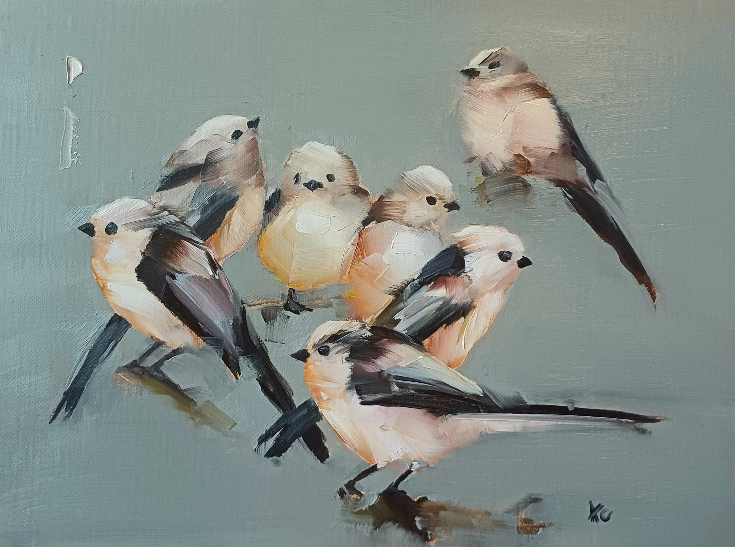 Seven clouds of fluff by Andreea Cataros