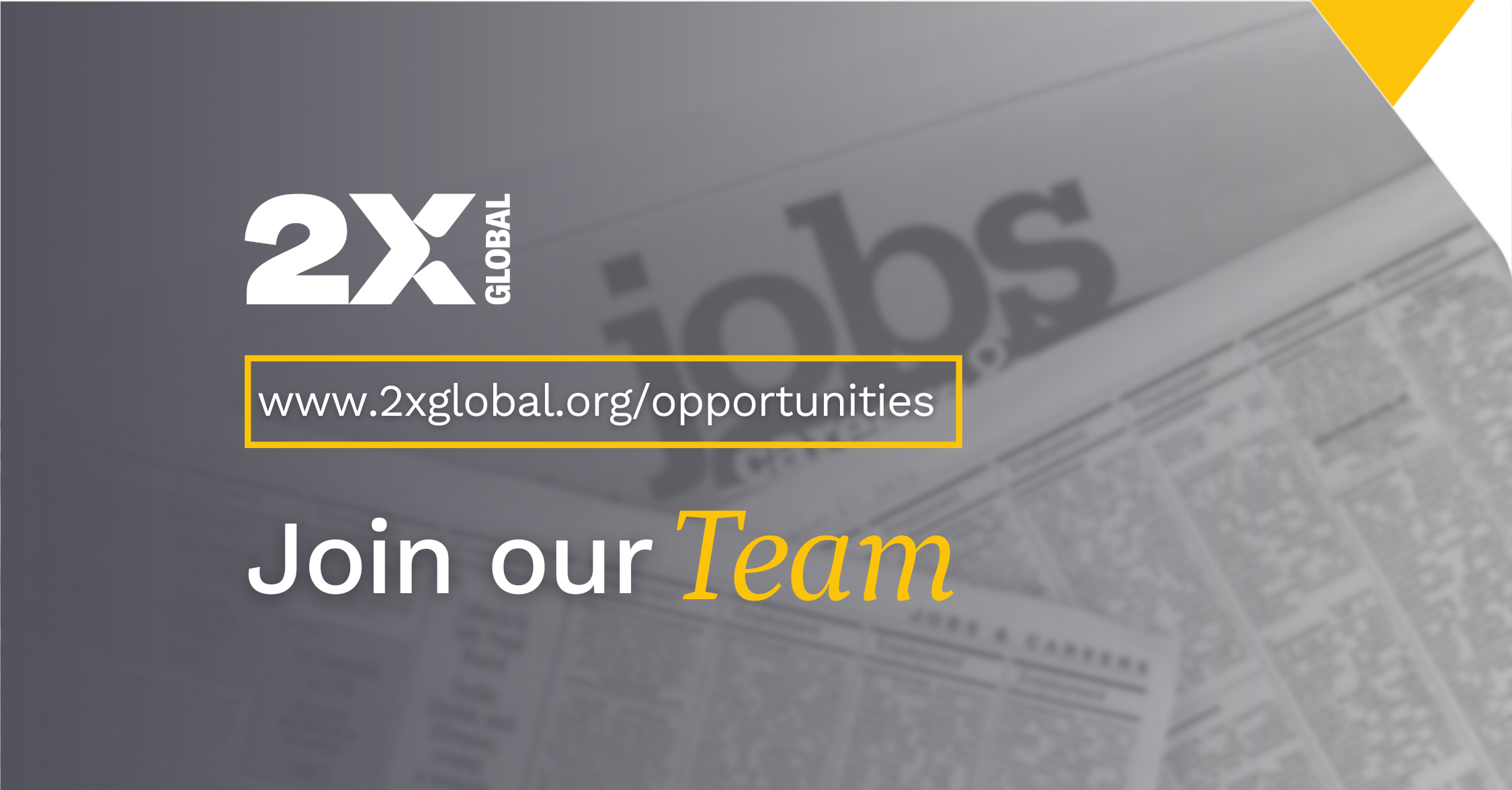 Jobs & Opportunities — 2X Global