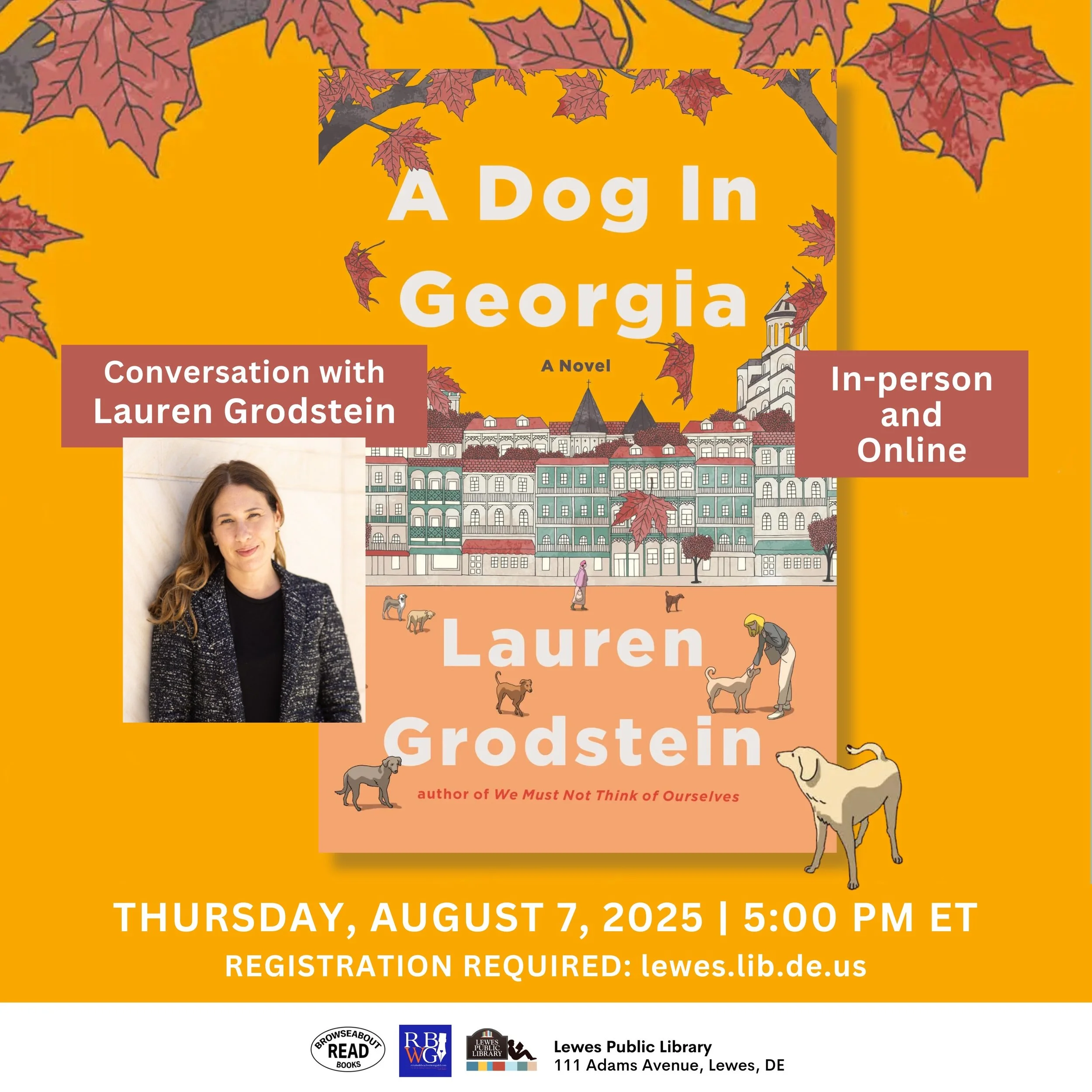 A CONVERSATION with Lauren Grodstein (Lewes Public Library, Lewes, DE)