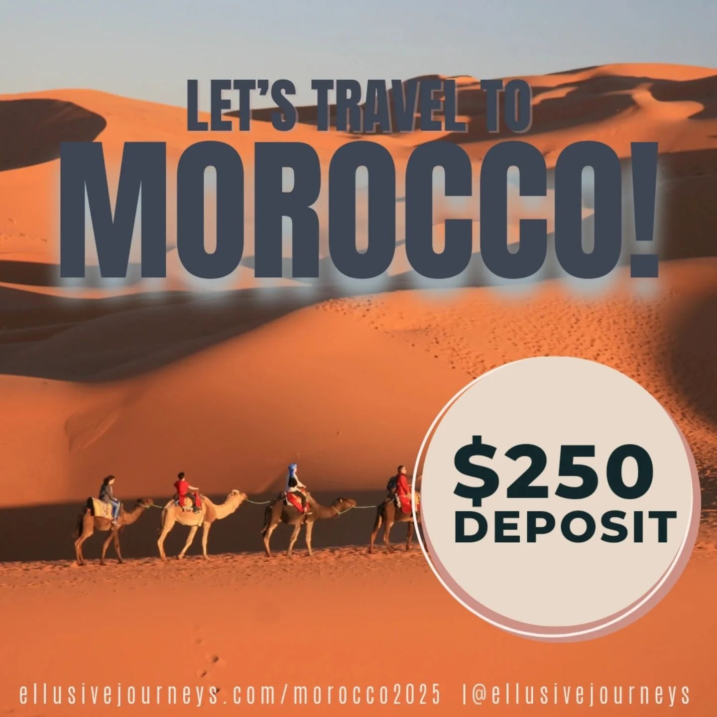 Morocco, a gateway to Africa from Europe, has so many climatic elements to explore.
 Whether it's beaches, desert, and cities, in each of those environments, it offers a distinct culture to Morocco. 

Interested in wanting to join and not sure of how