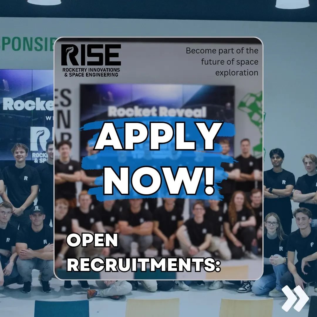 🚀 RISE wants YOU! 🫵🏻

Don't miss out! Sign up today for an exciting position and become part of our innovative, dynamic, and cutting-edge team! 🌌 YOU could be the future of rocketry &ndash; are you ready to take the leap?

APPLY NOW! 📝

💡In add