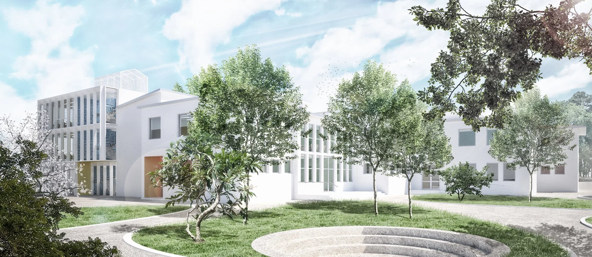 SAINT JACOB SCHOOL COMPLEX IN LAIVES: Assisted in initial design meetings, AutoCAD sketches, and 3D renders