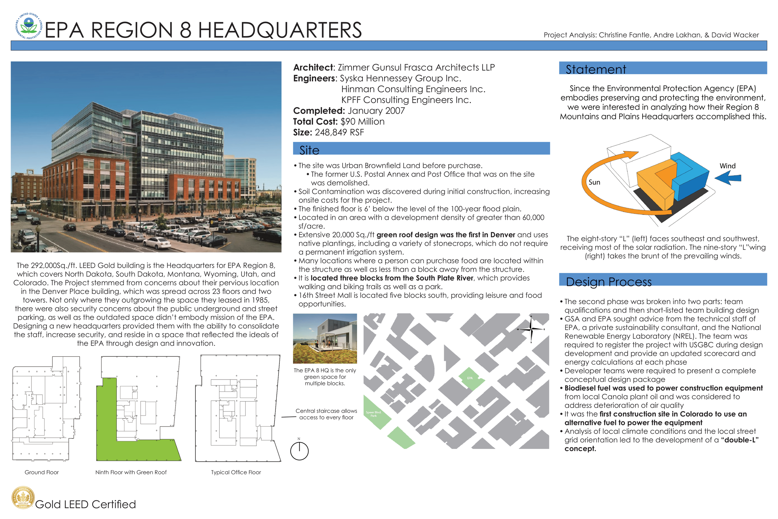 (2016) LEED Certification: A semester research class focusing on environmental impacts of architecture, referencing existing LEED certified structures and classifications