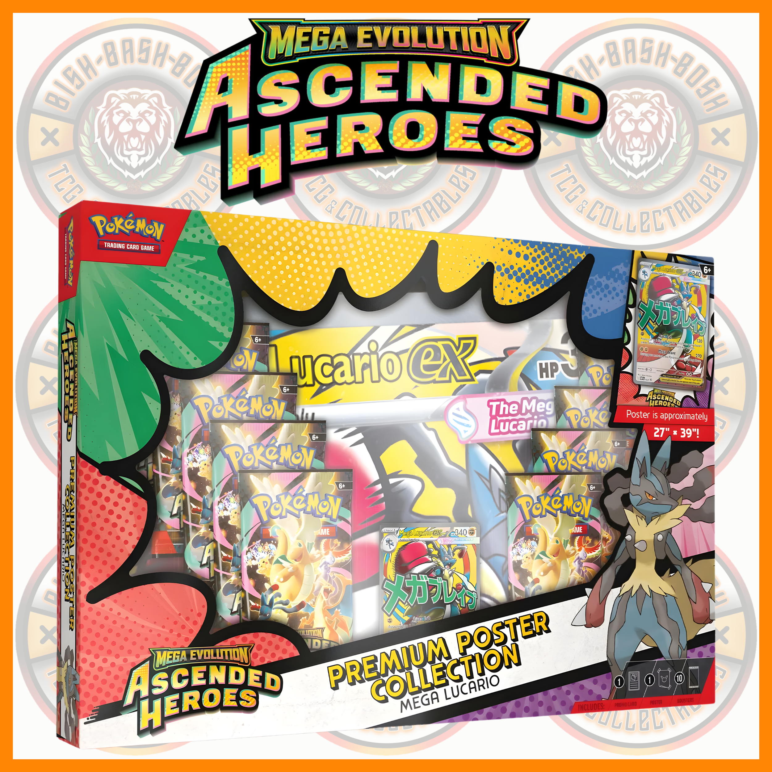 Ascended Heroes Premium Poster Collection - Lucario Art