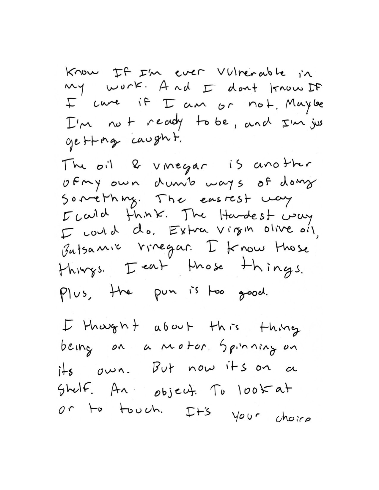 Page 25, Interview With Artist, edition of 30, magazine, 2016