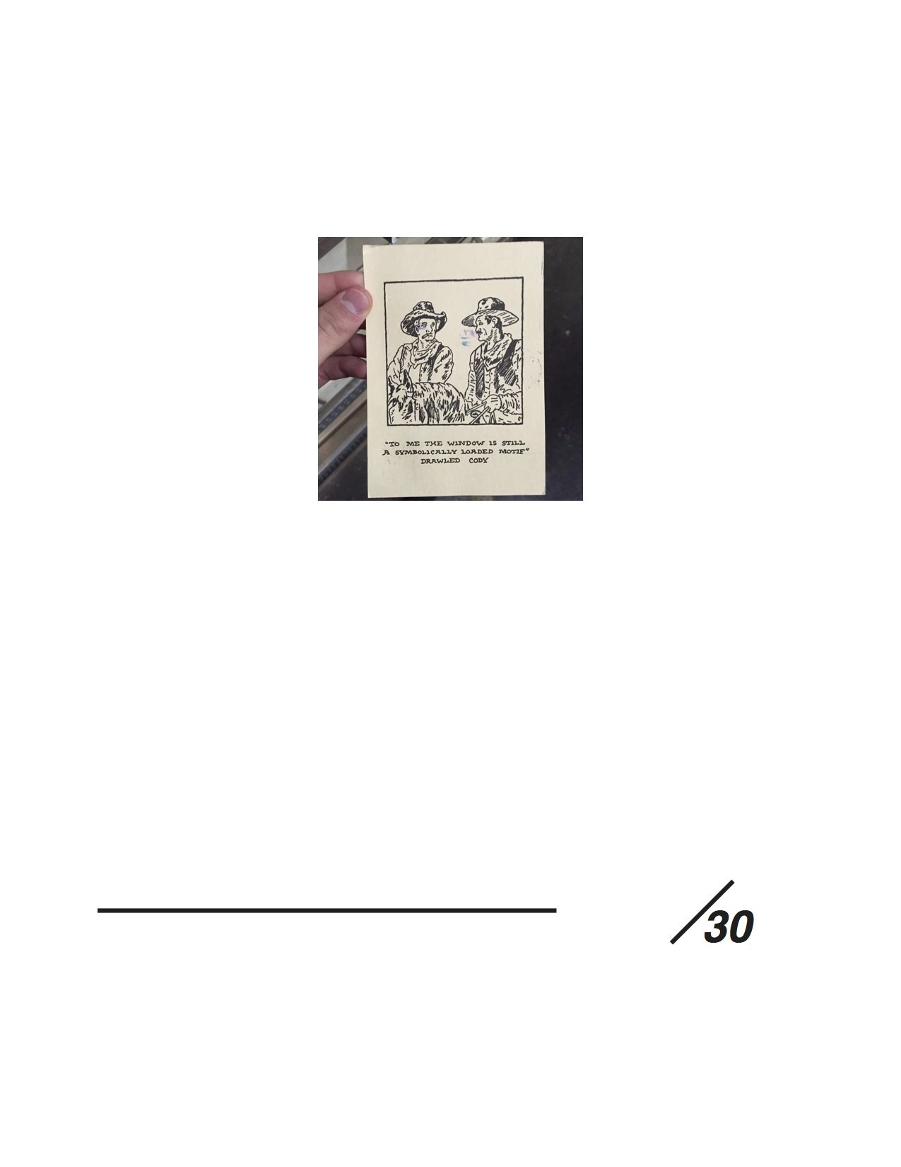 Back Cover, Interview With Artist, edition of 30, magazine, 2016