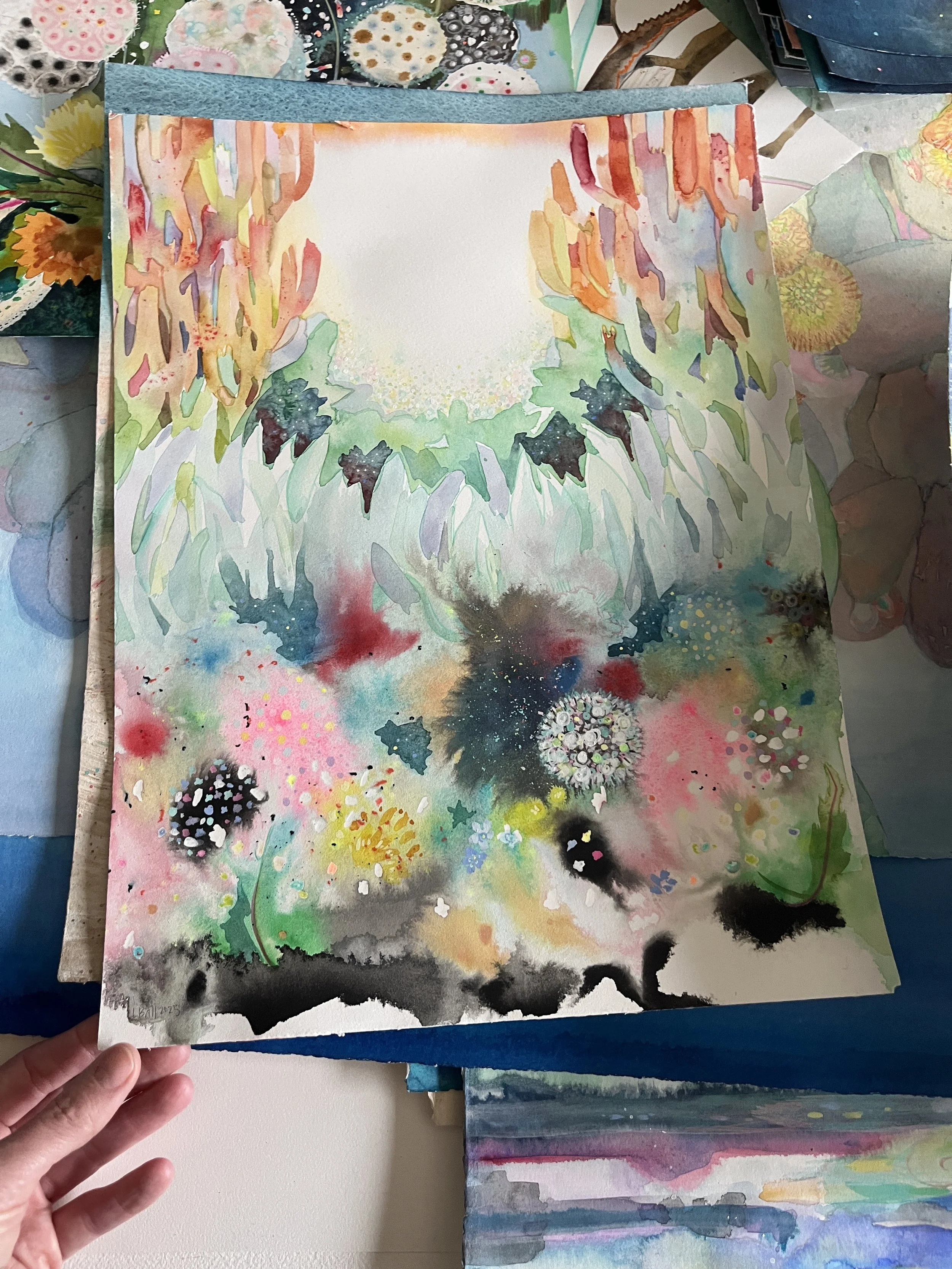 Watercolor painting by San Diego artist Laura Ball