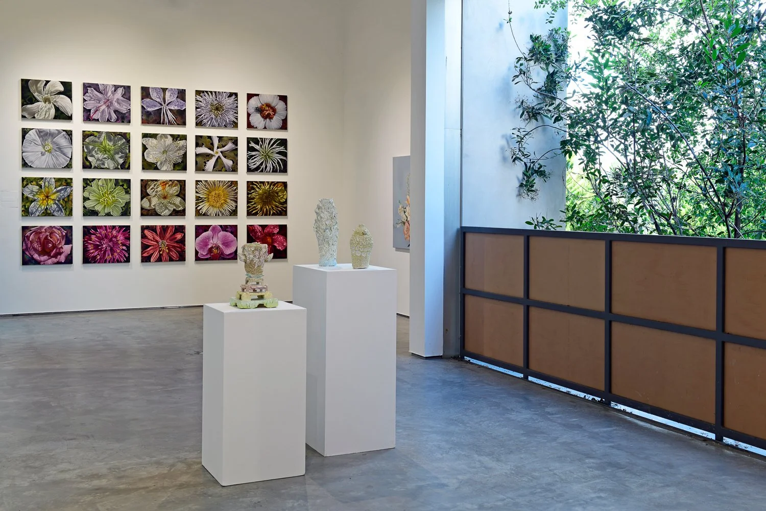 Installation view from Bouquet, a group exhibition curated and produced by Page Art Projects at ICA North Artist Pavilion in Encinitas, California.