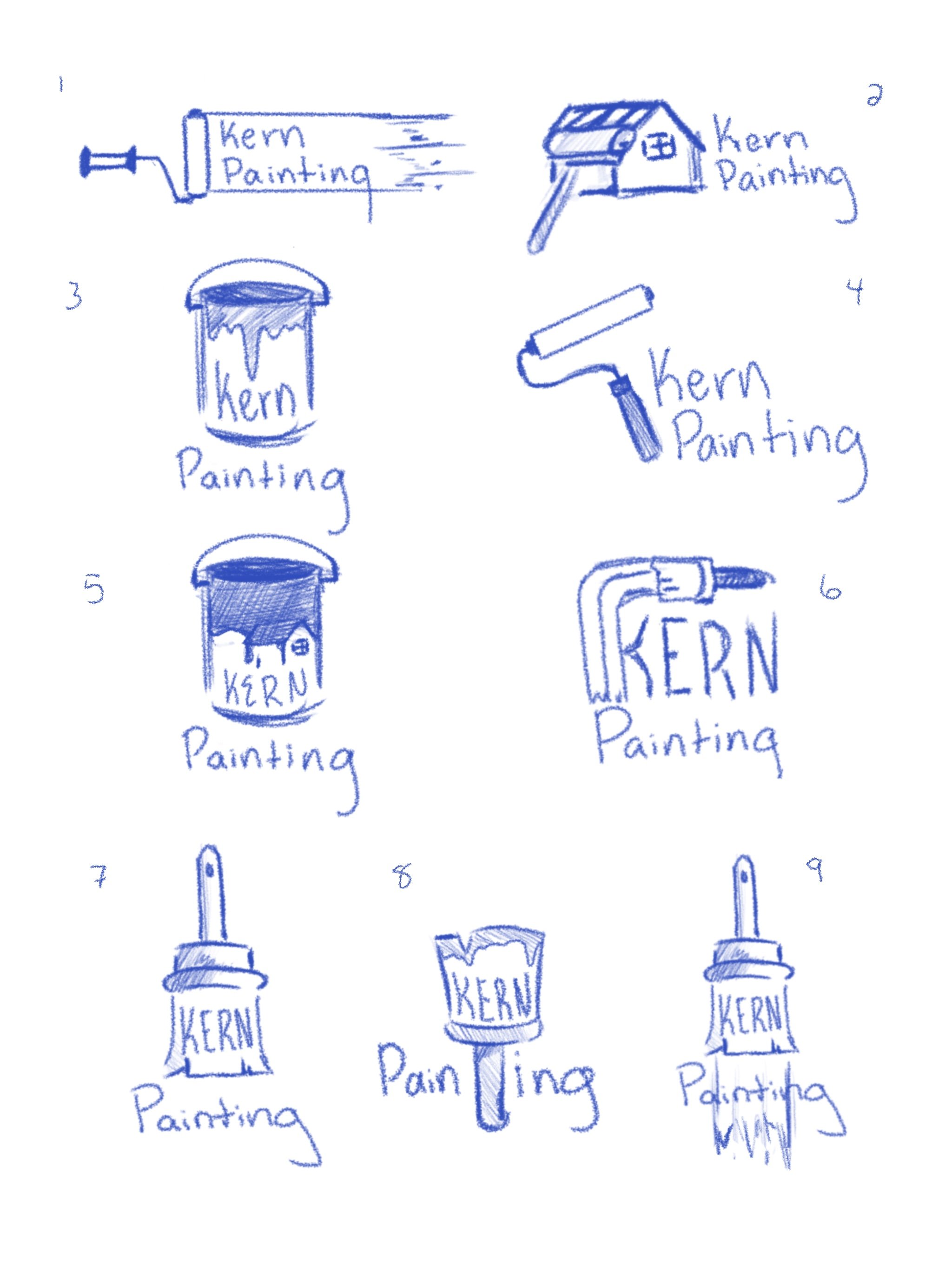 Initial sketch ideas based on client description